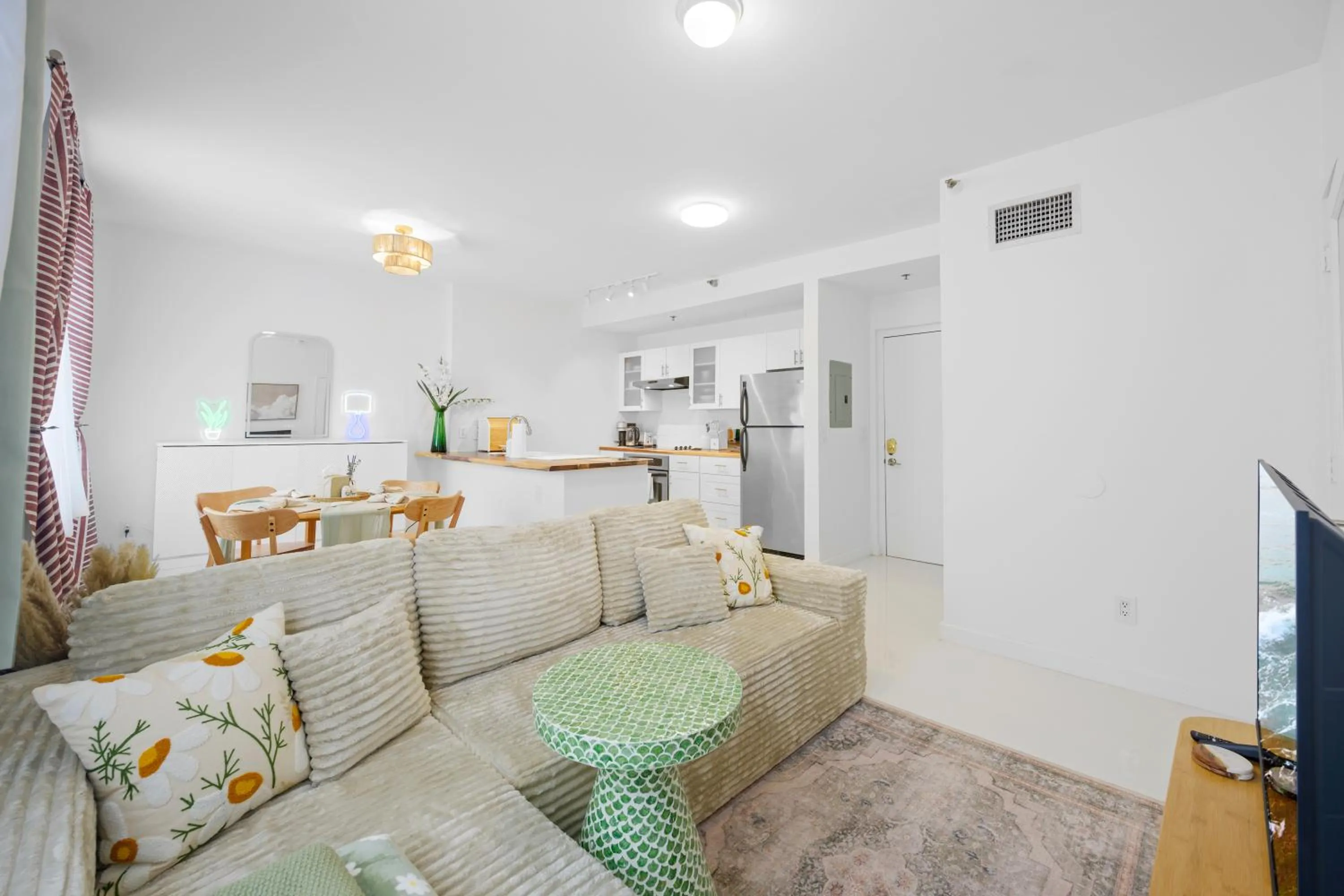 Living room in Sage on Ocean Drive Apartments