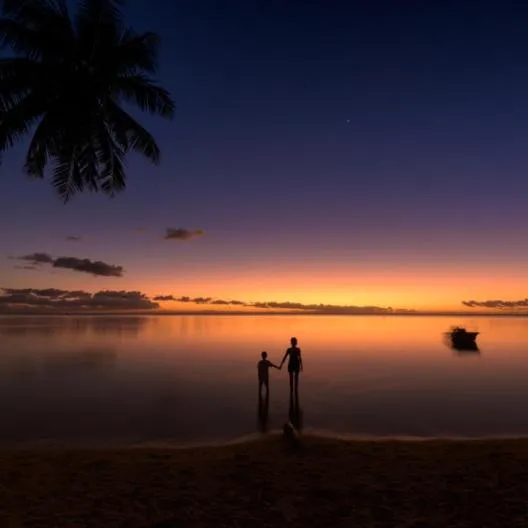 Beach in Moorea Beach Lodge