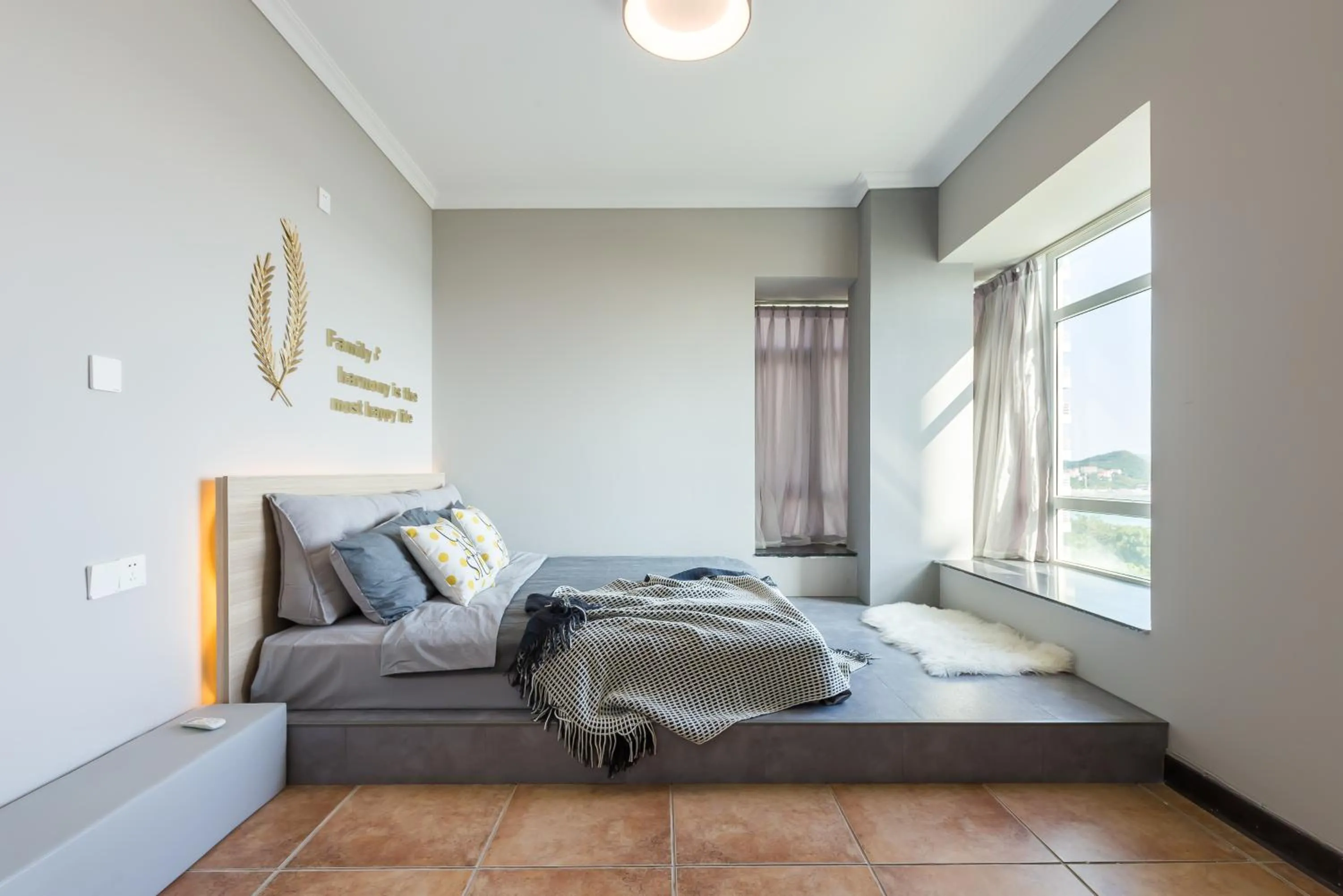 Bed in Sanya Sun Seaview Apartment