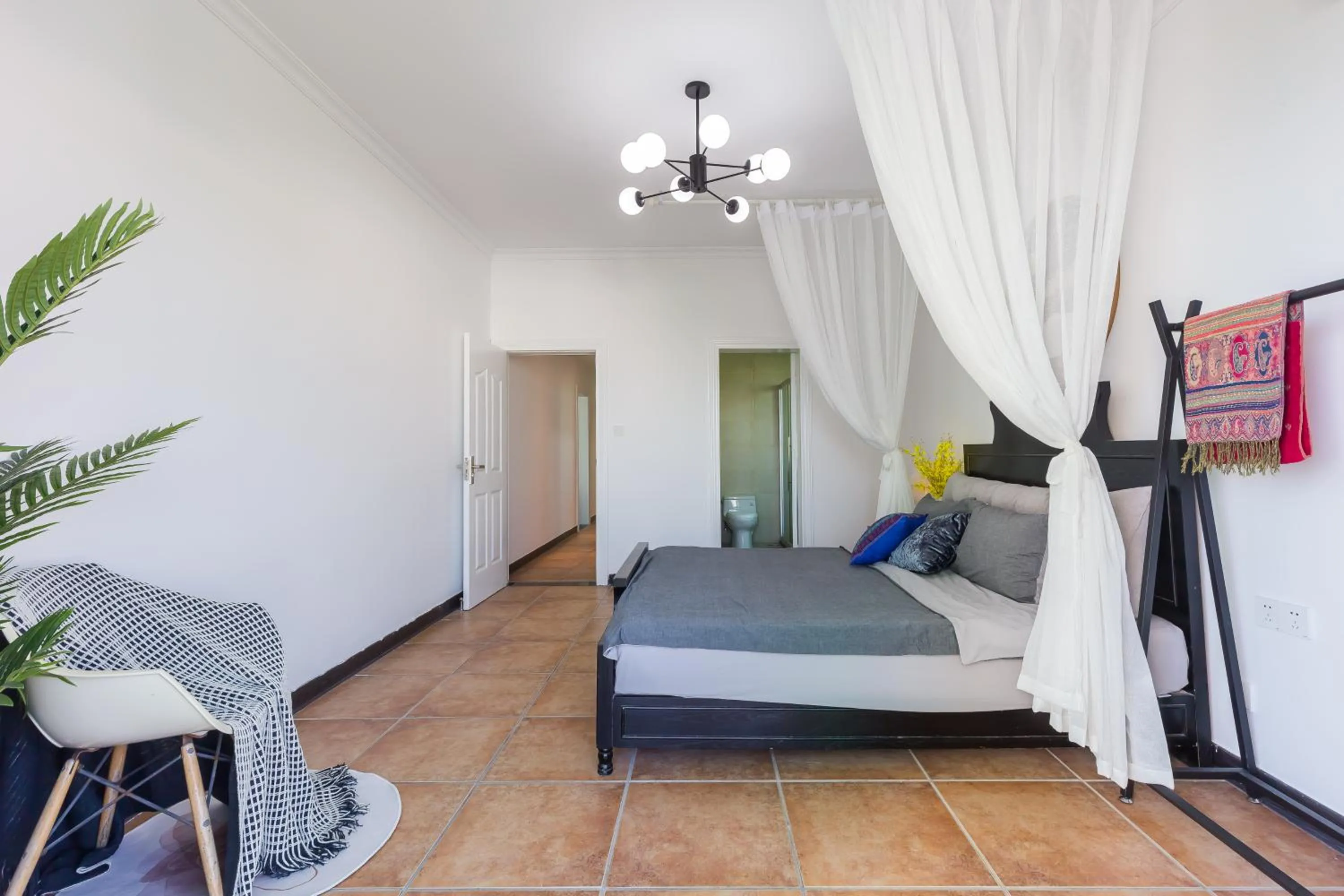 Bed in Sanya Sun Seaview Apartment