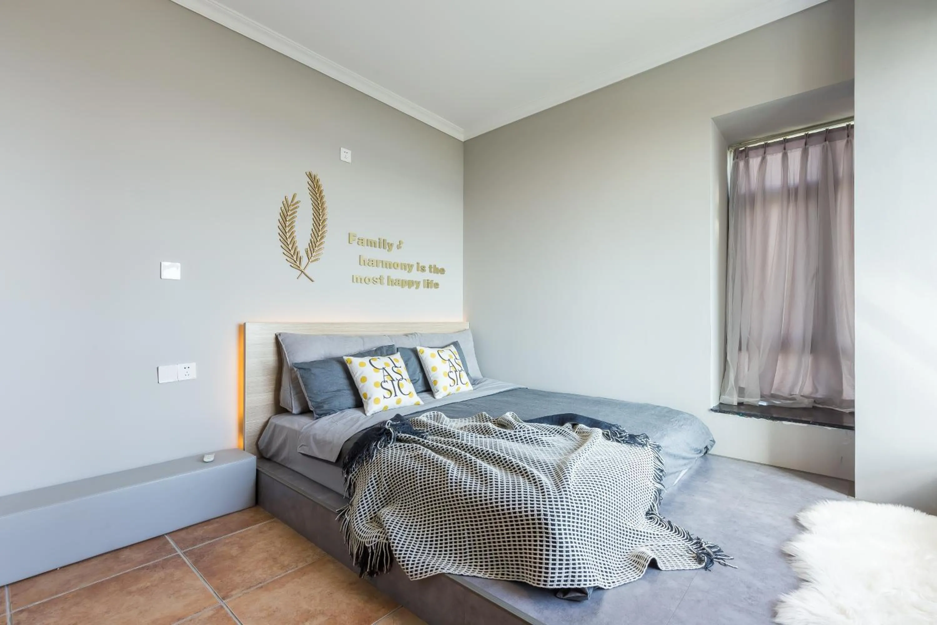 Bed in Sanya Sun Seaview Apartment