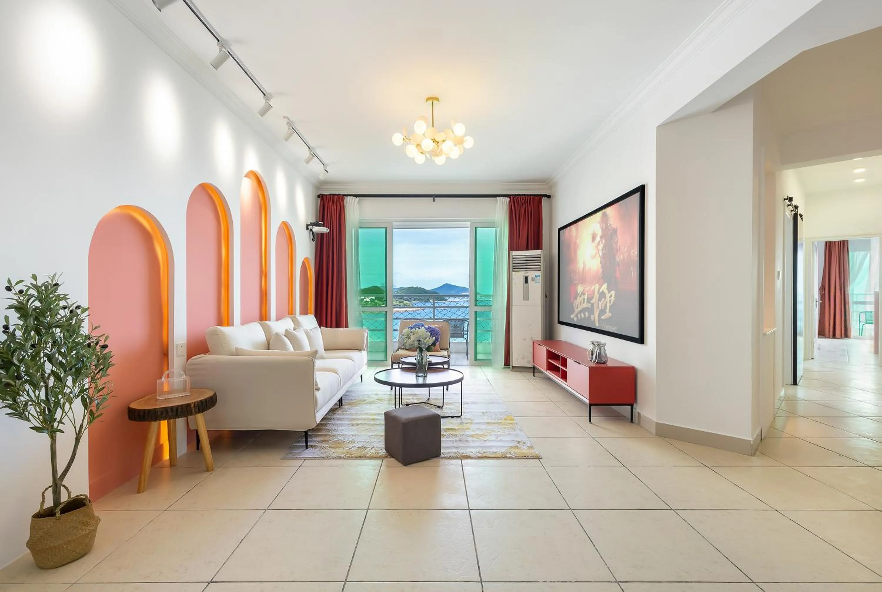 TV and multimedia in Sanya Sun Seaview Apartment