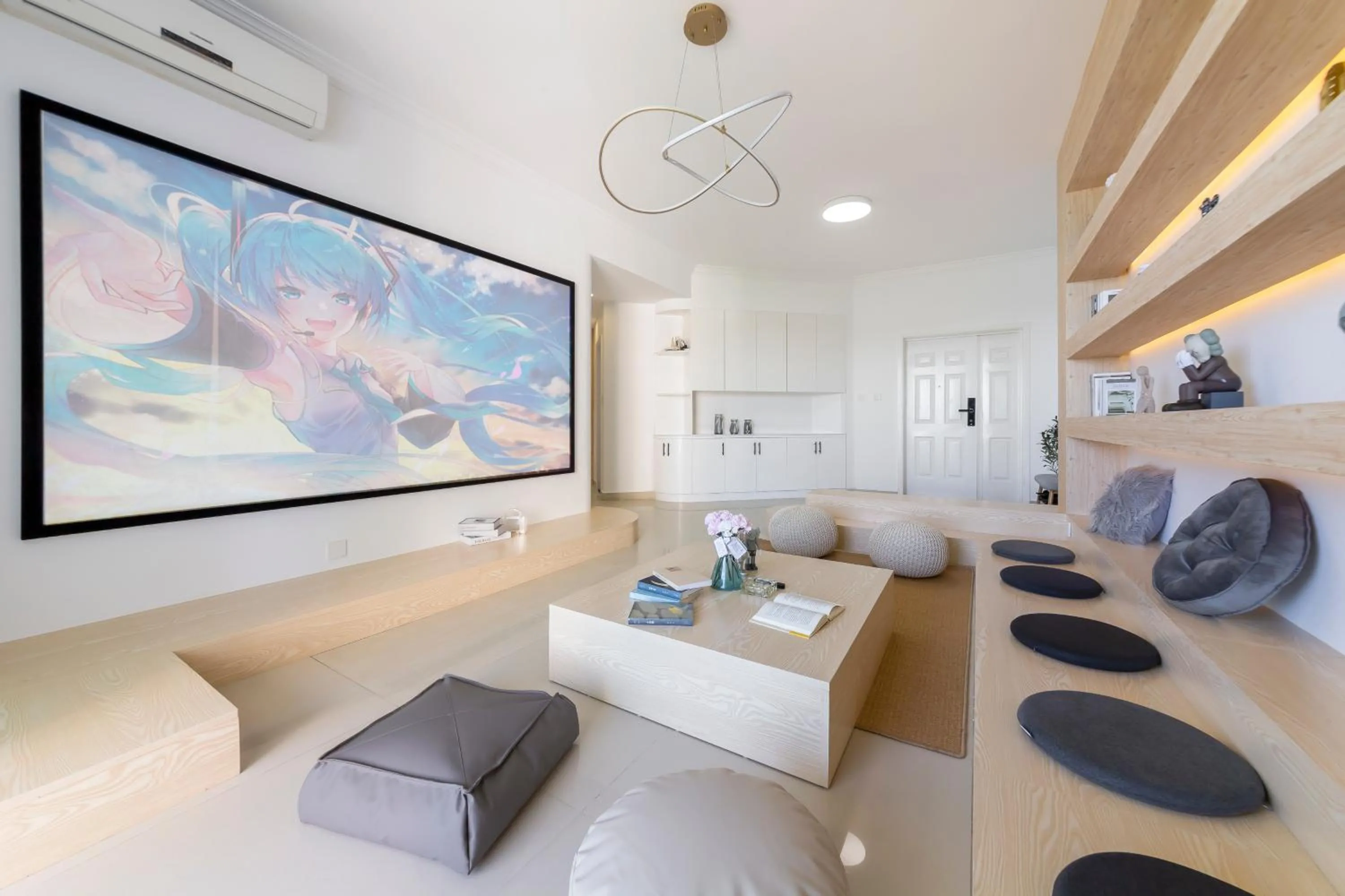 TV and multimedia, Bed in Sanya Sun Seaview Apartment