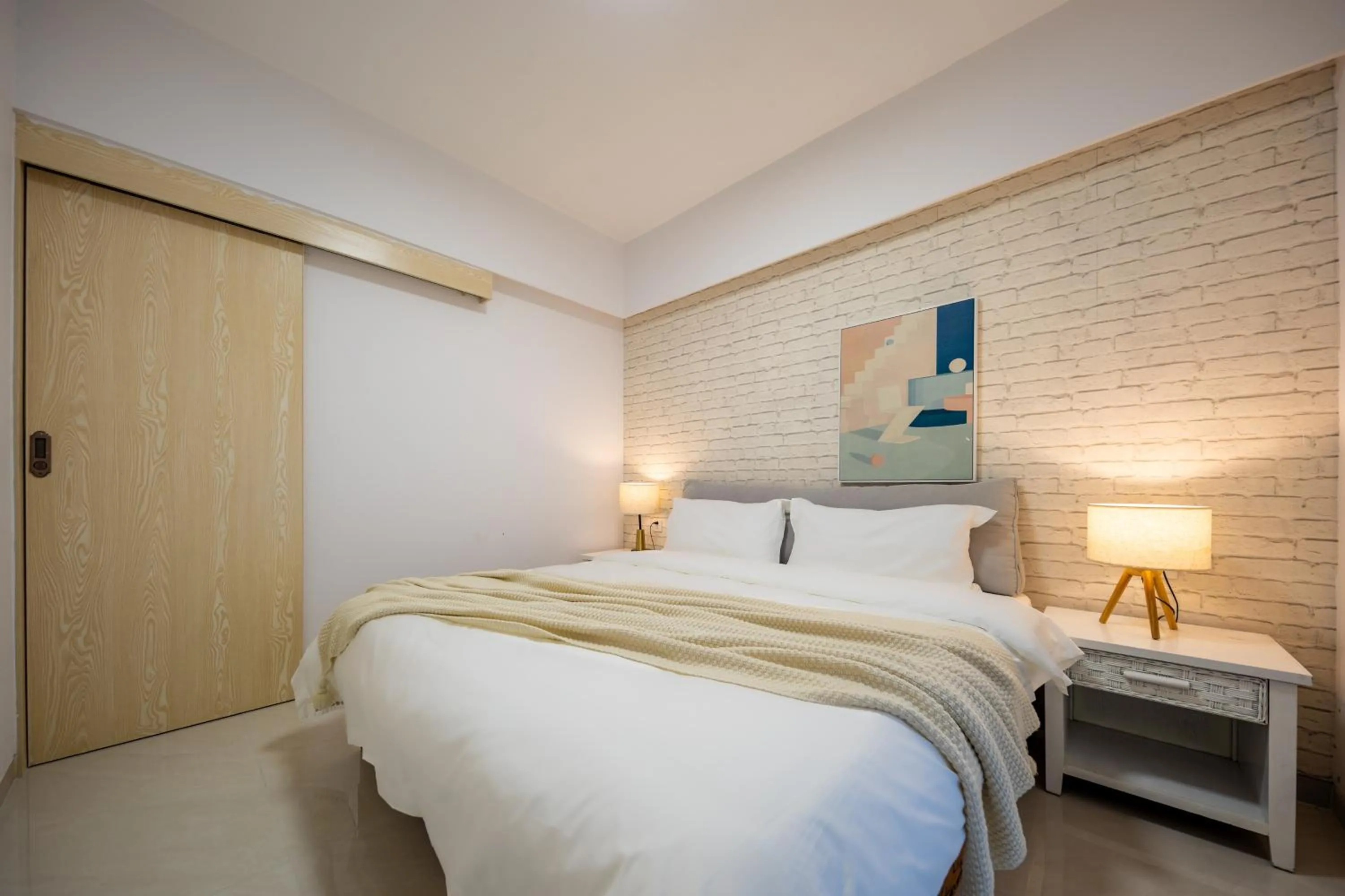 Bed in Sanya Sun Seaview Apartment