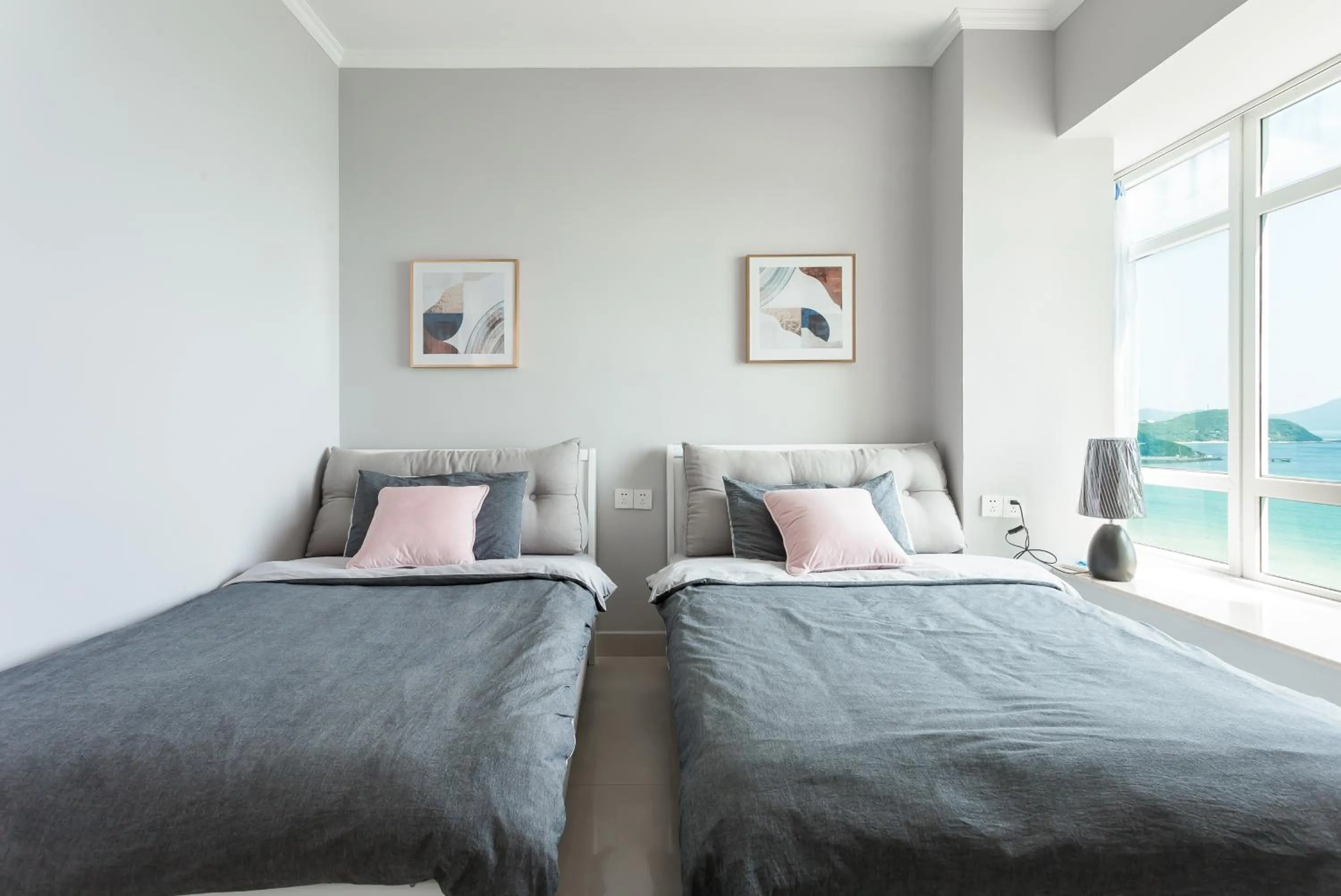 Bed in Sanya Sun Seaview Apartment