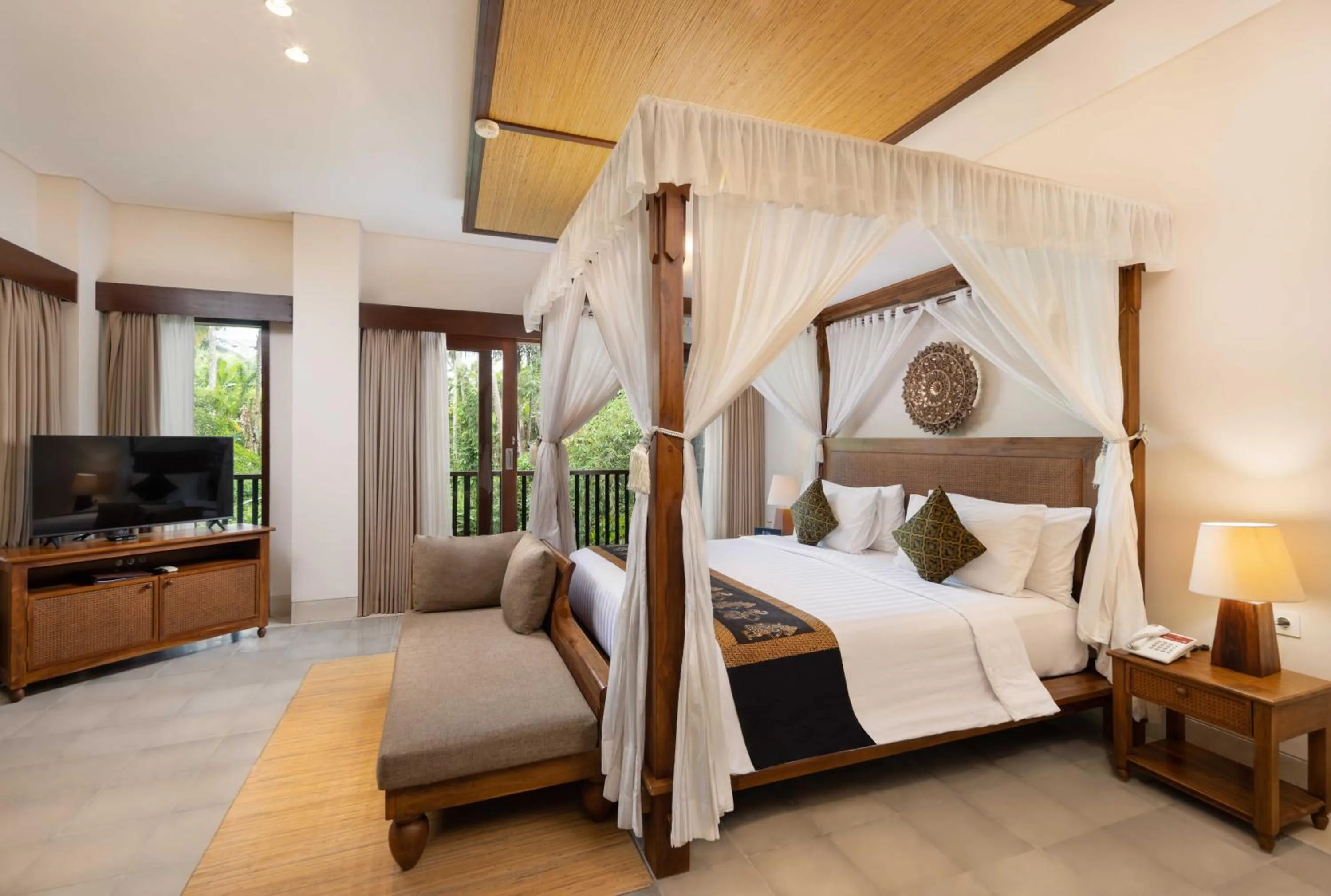 Bed in Visesa Ubud Resort