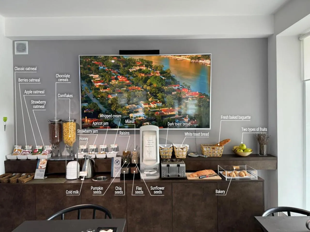 Breakfast in Thomas Albert Hotel