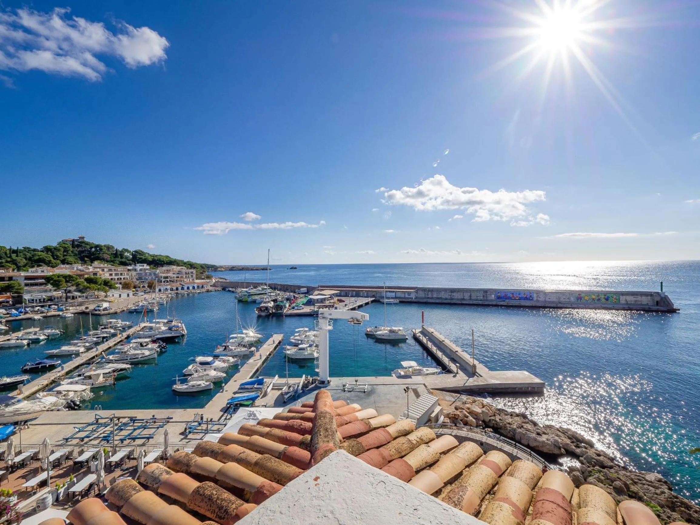 Sea view in Hostal Port Corona