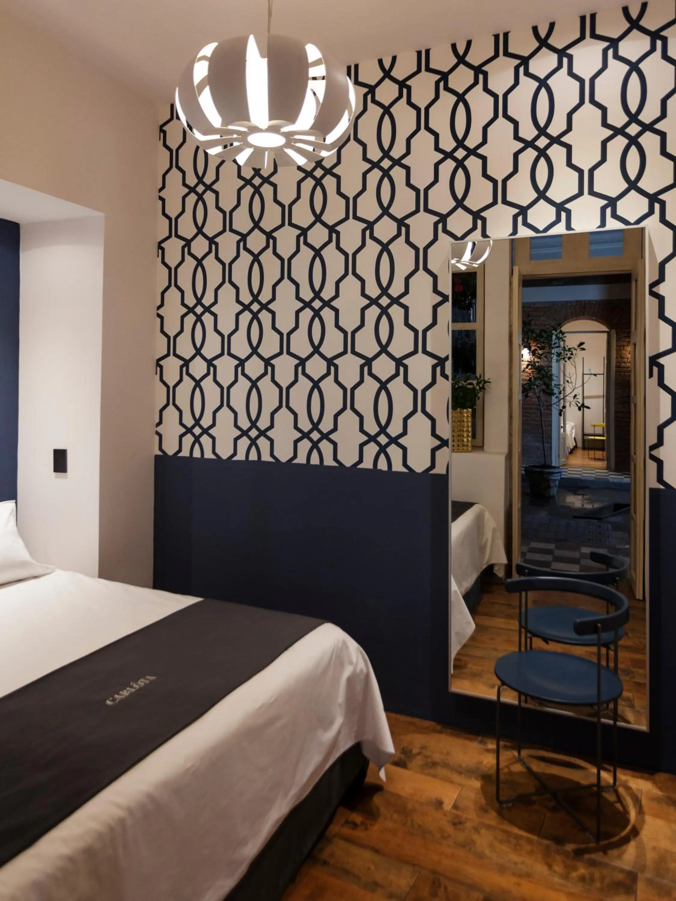 Patio, Bed in Carlota Sustainable Design Hotel