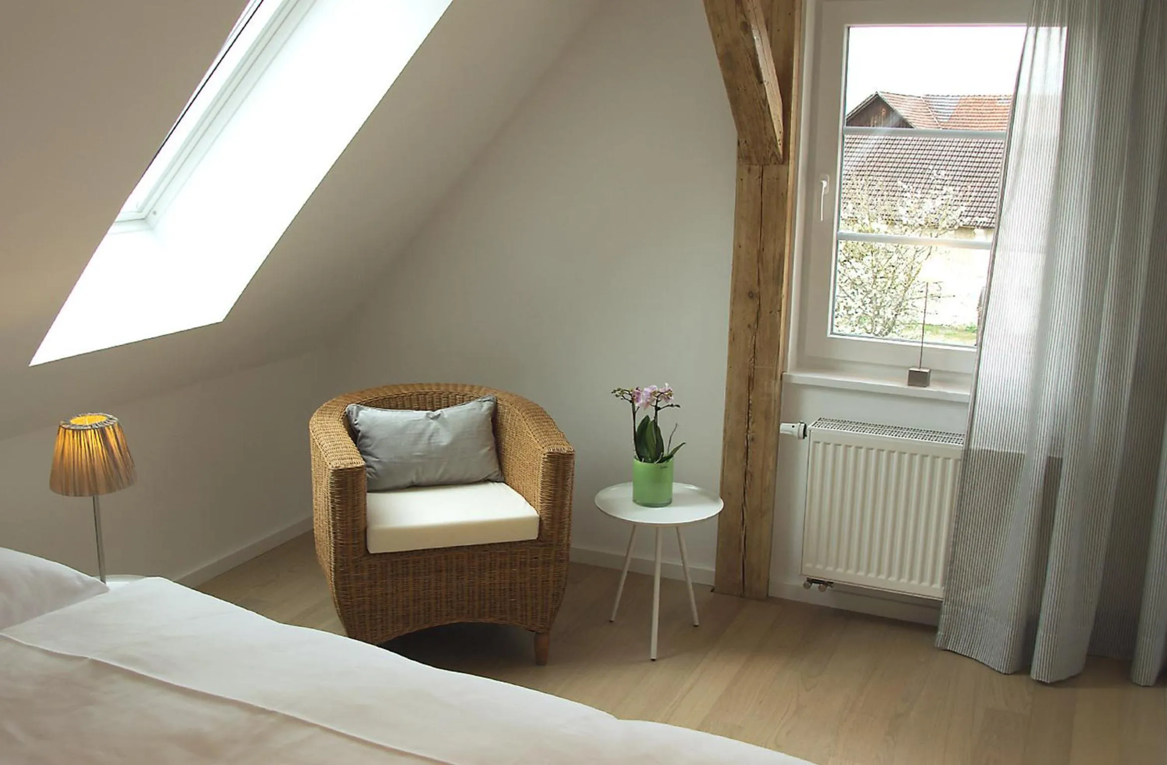 Seating area, Bed in Landhotel Adler