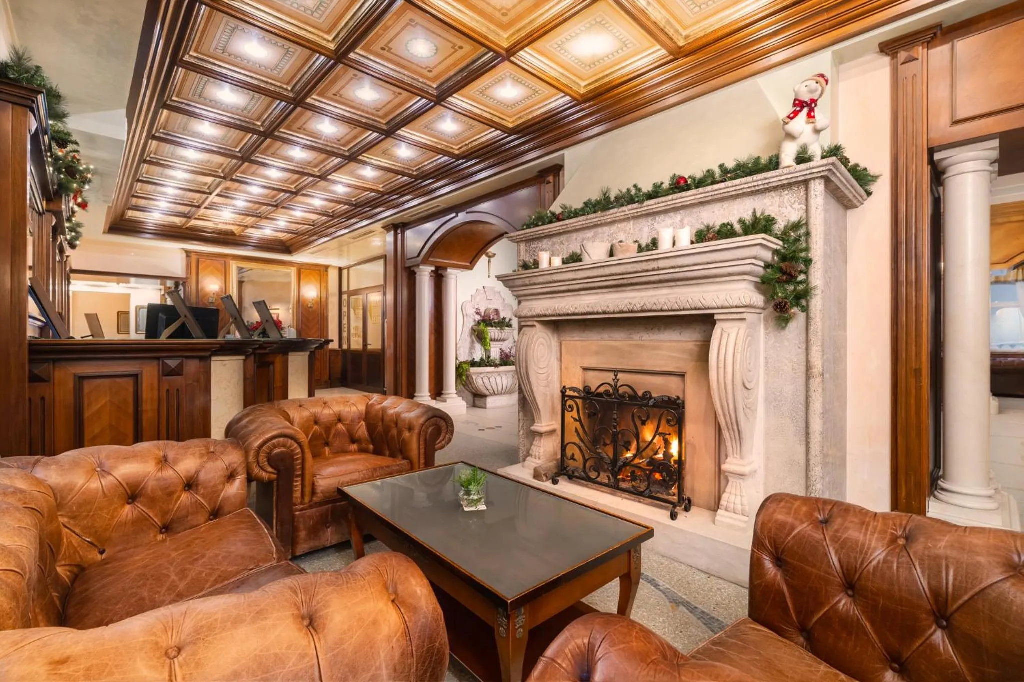 fireplace in Festa Winter Palace Hotel