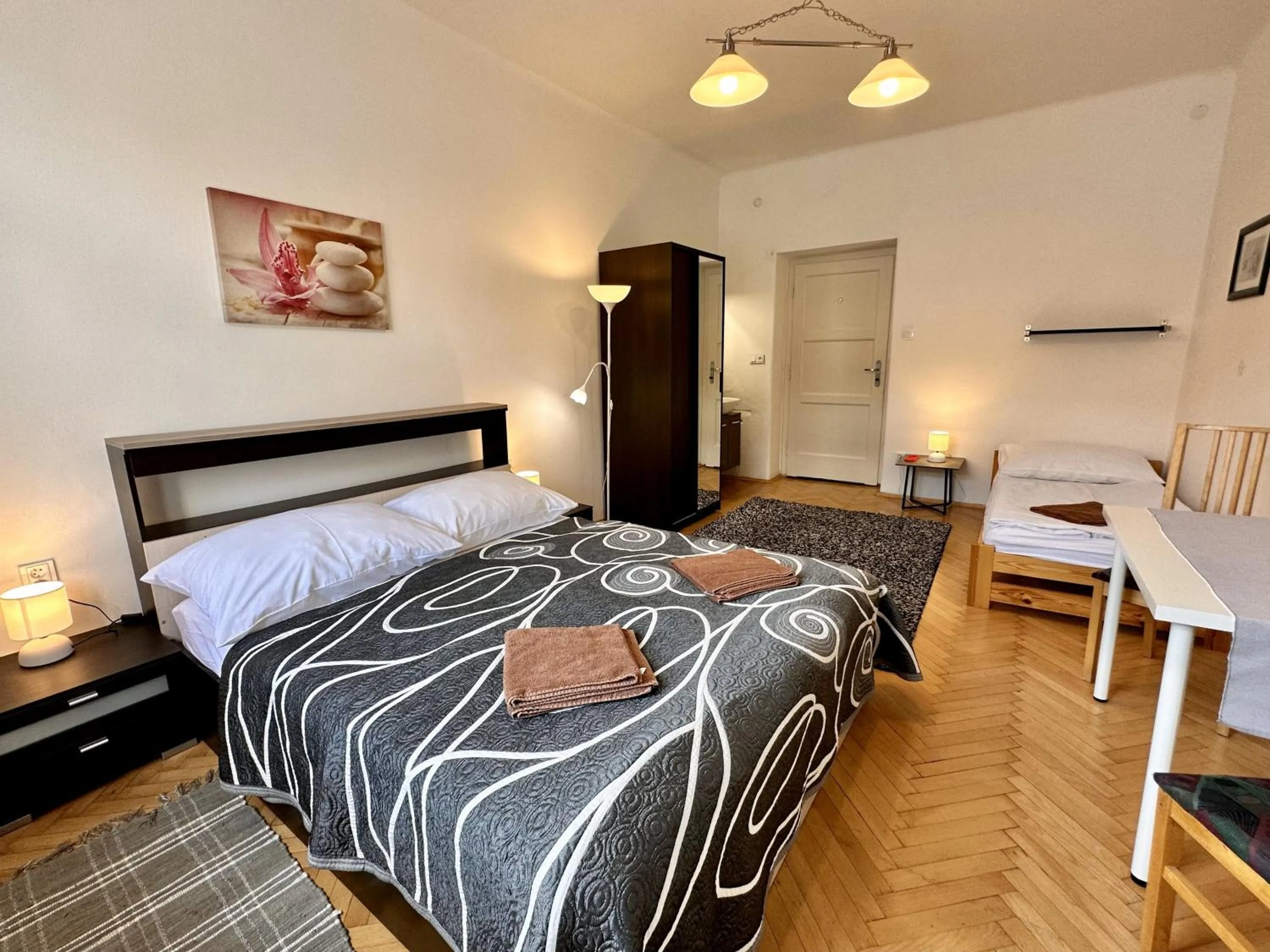 Living room, Bed in Pension SKLEP