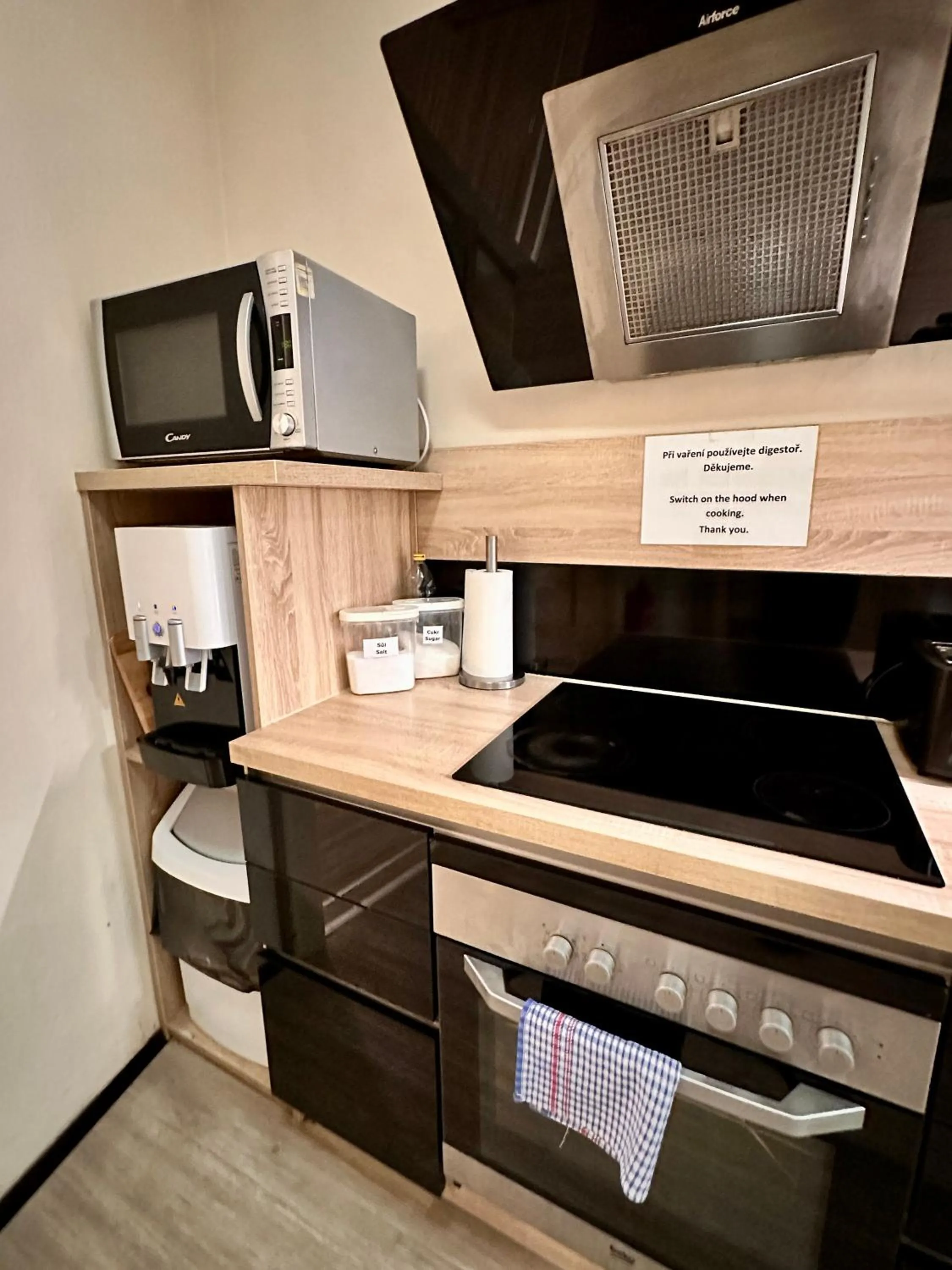 Communal kitchen in Pension SKLEP