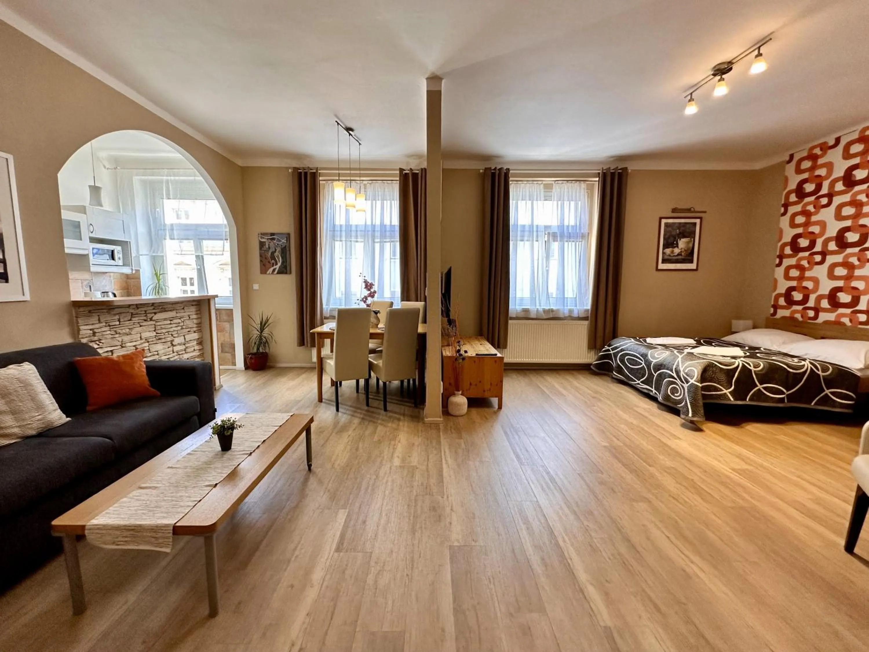 Living room, Bed in Pension SKLEP