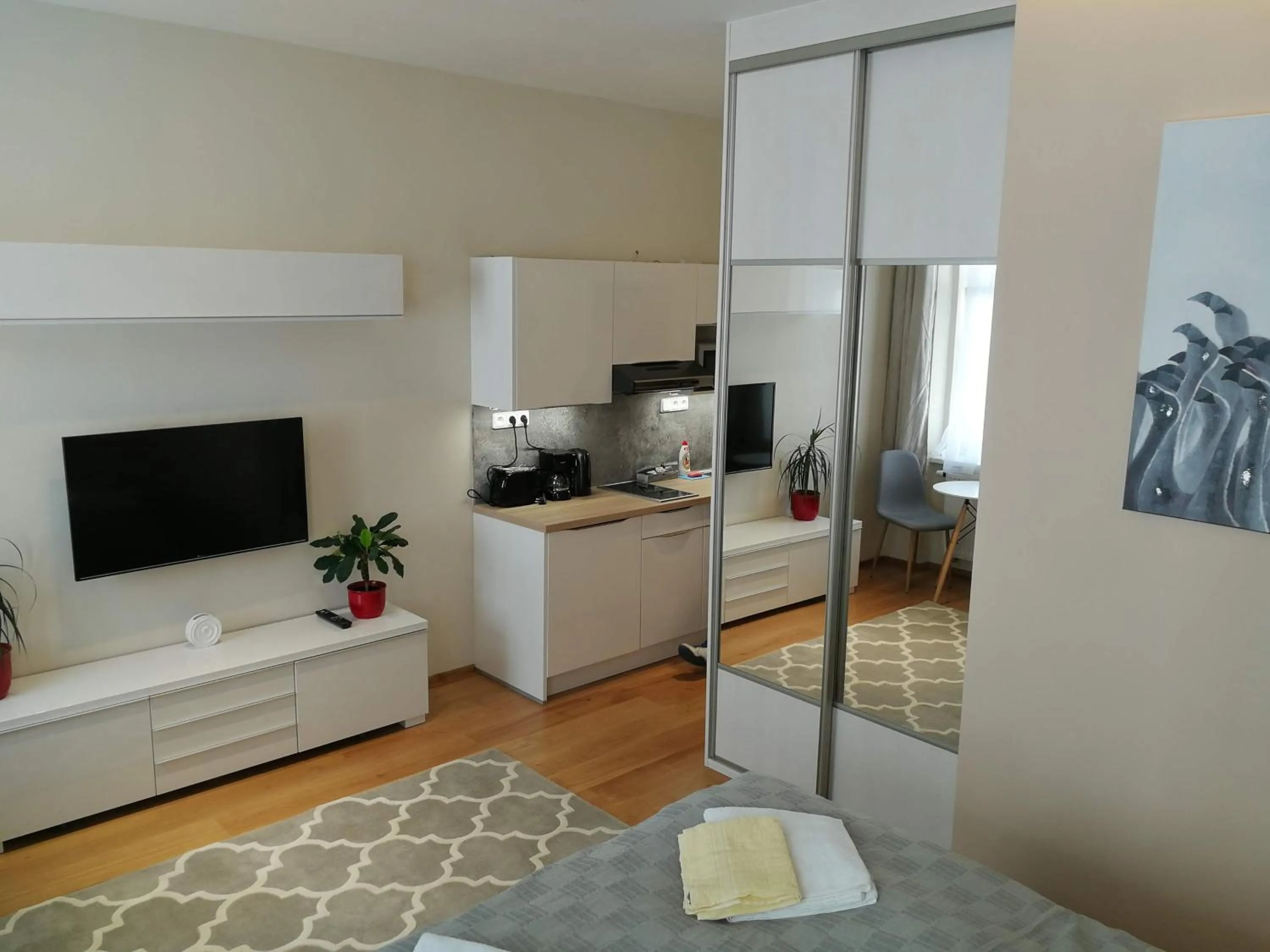 Living room, Bed in Pension SKLEP