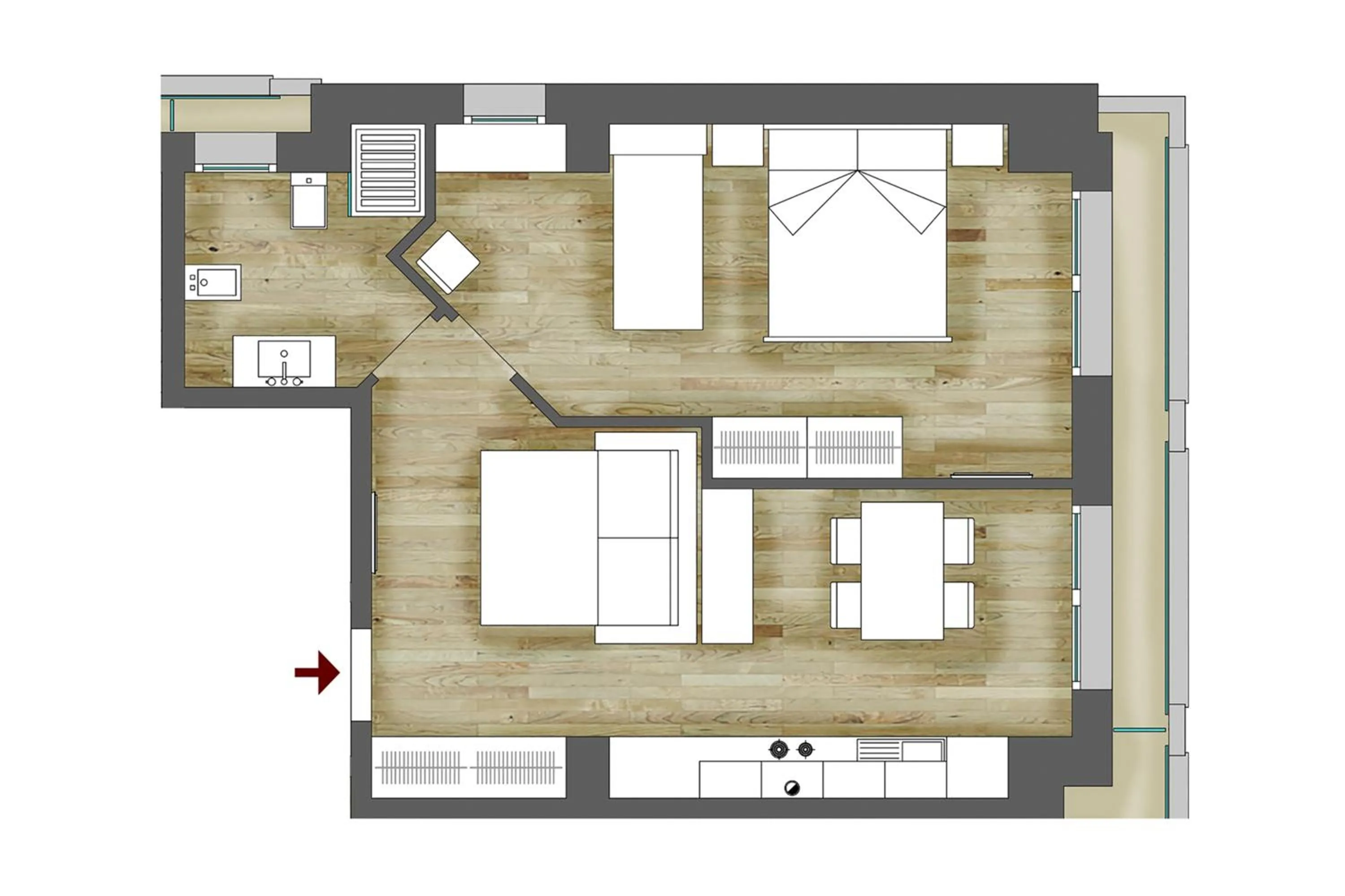 Shower in Residence Armony