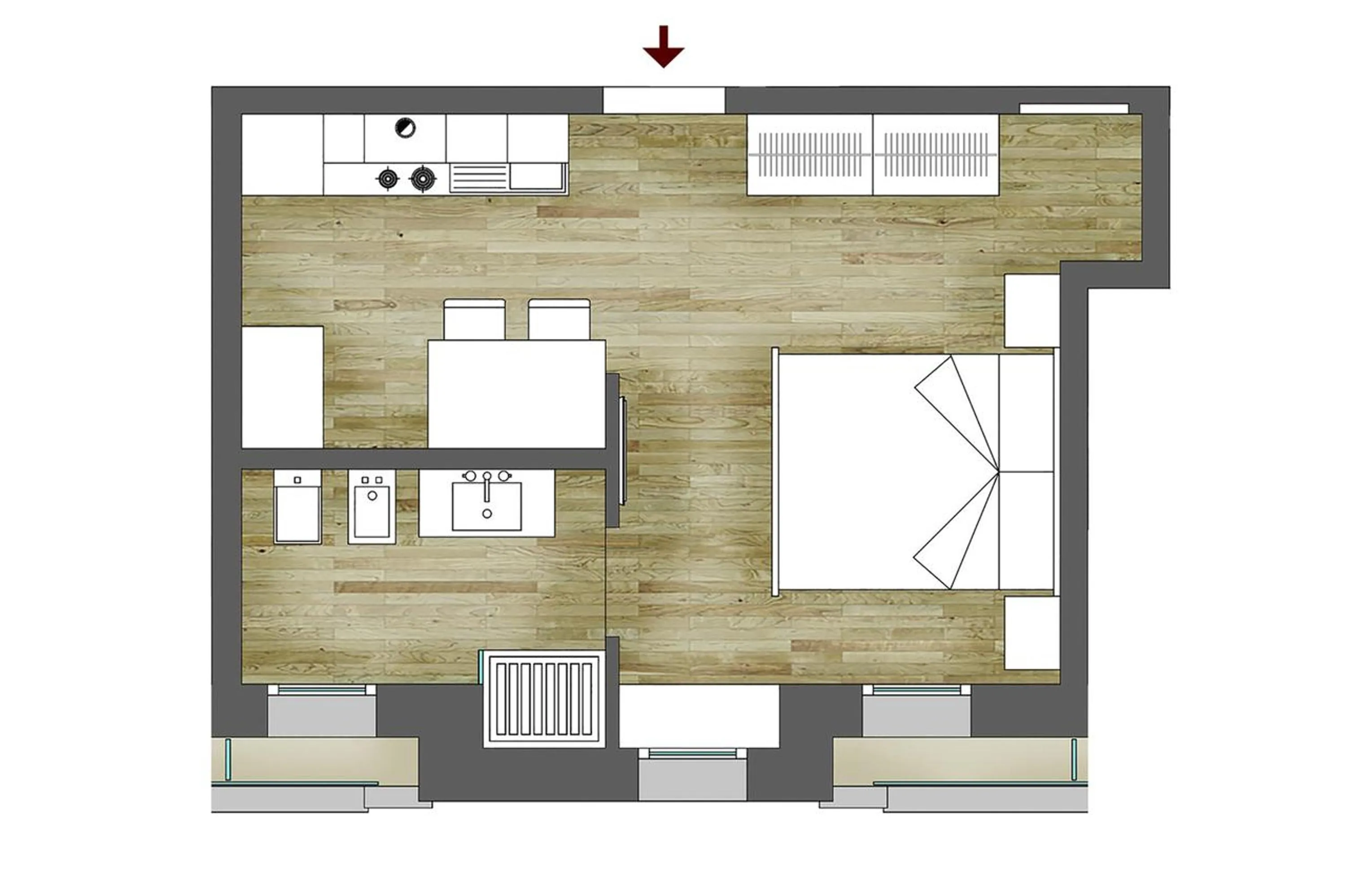 Photo of the whole room in Residence Armony