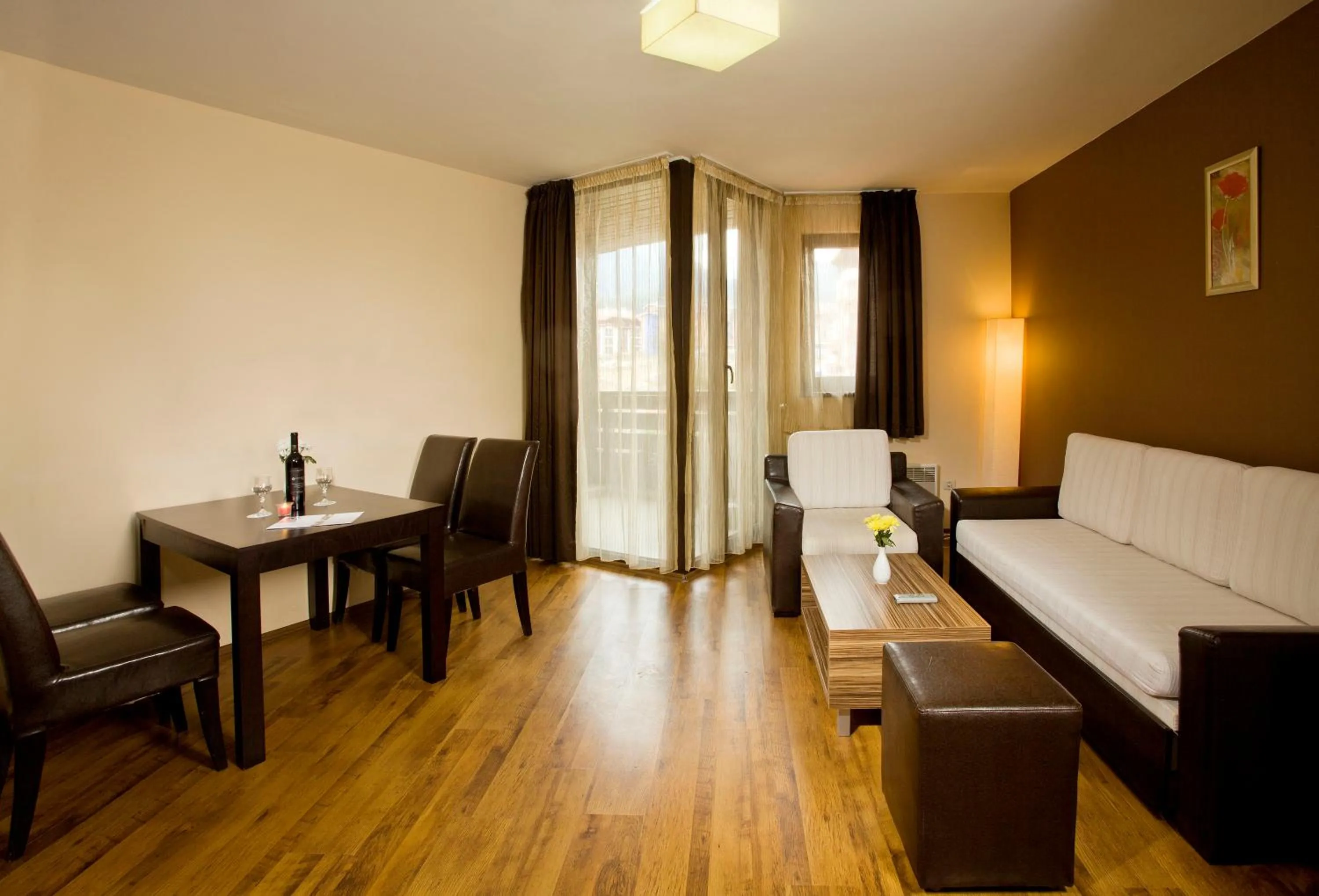 Seating area, Bed in Hotel Casa Karina Bansko - Half Board & All Inclusive