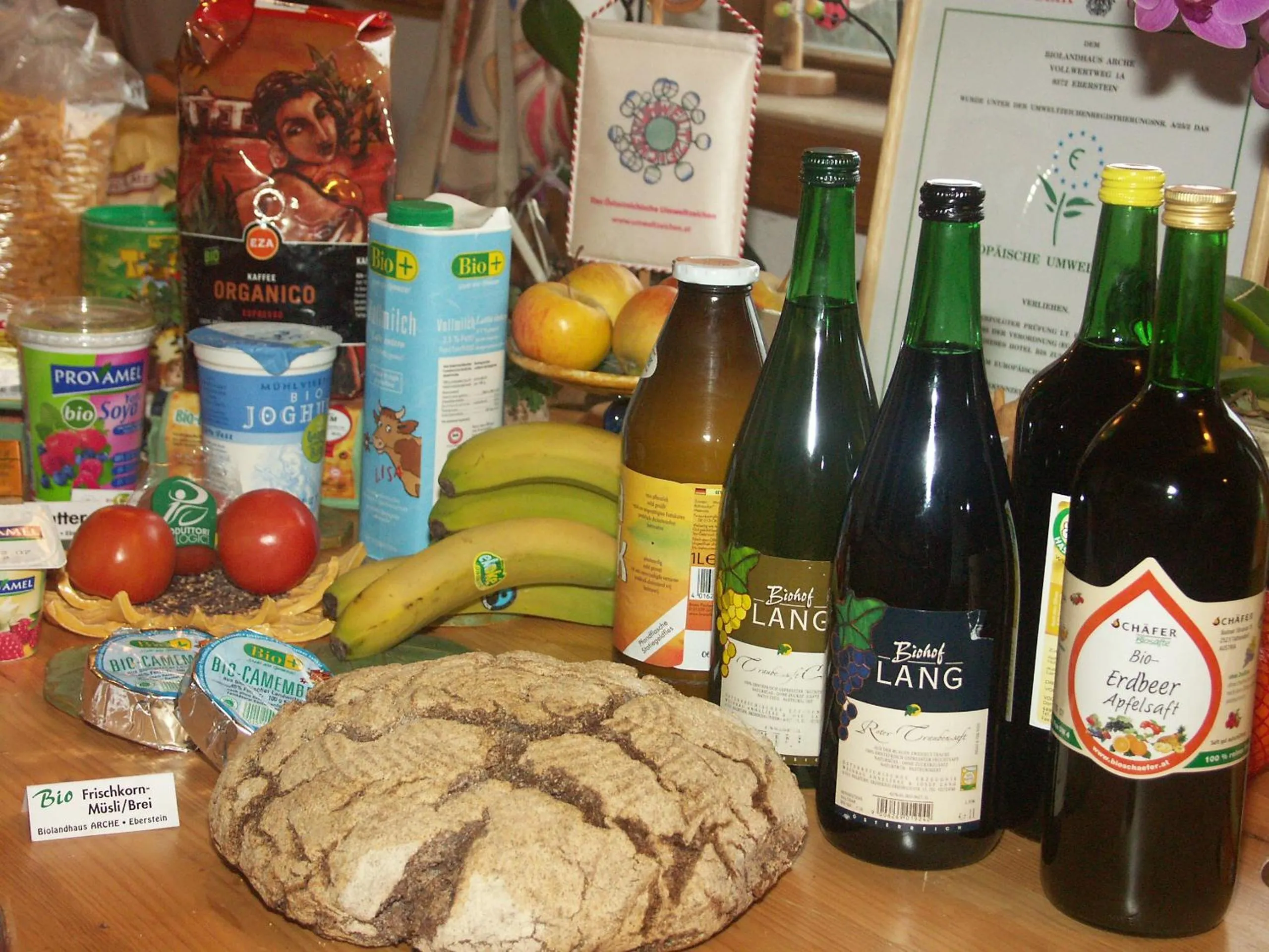 Food and drinks in Biolandhaus Arche