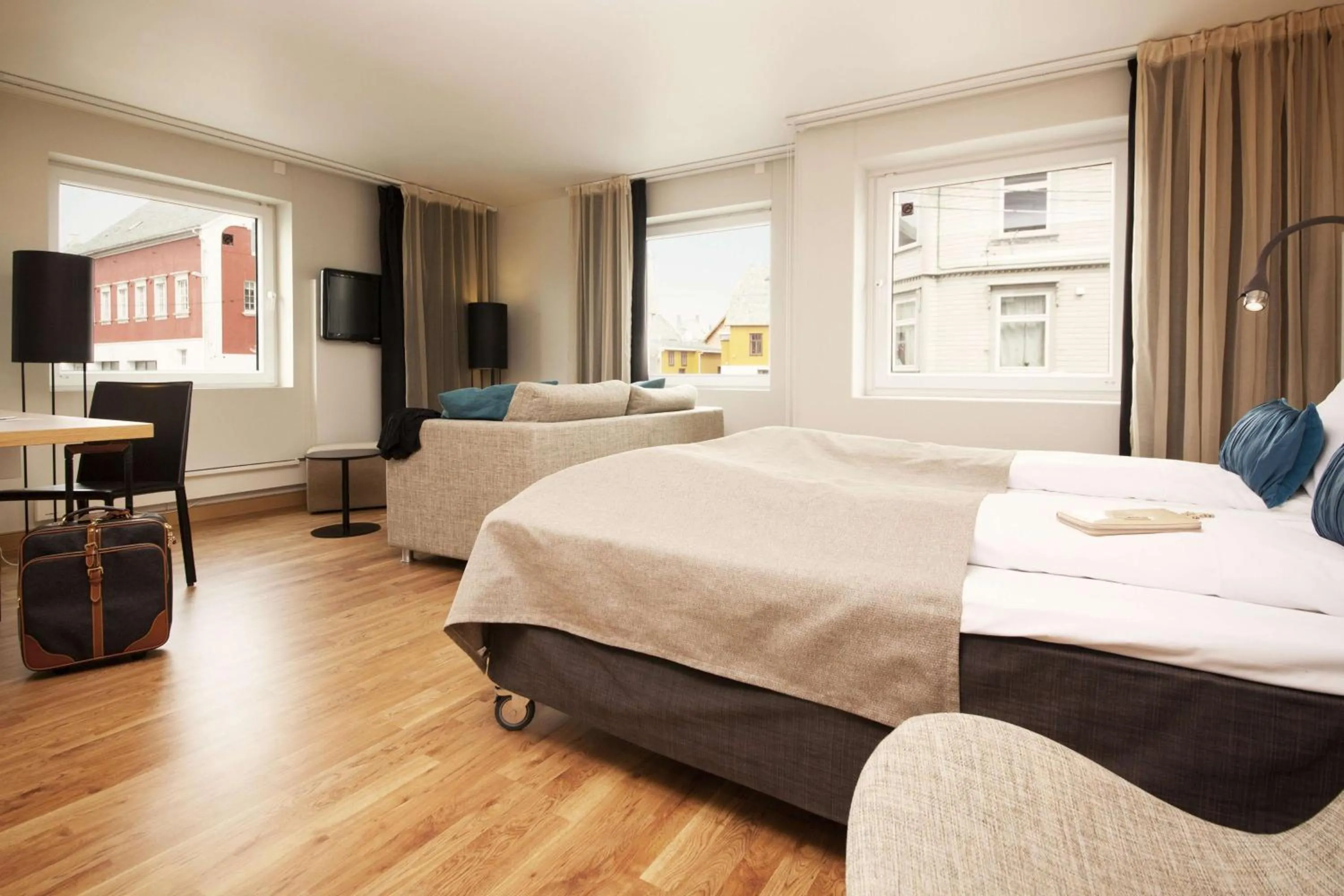 Bedroom, Bed in Scandic Haugesund