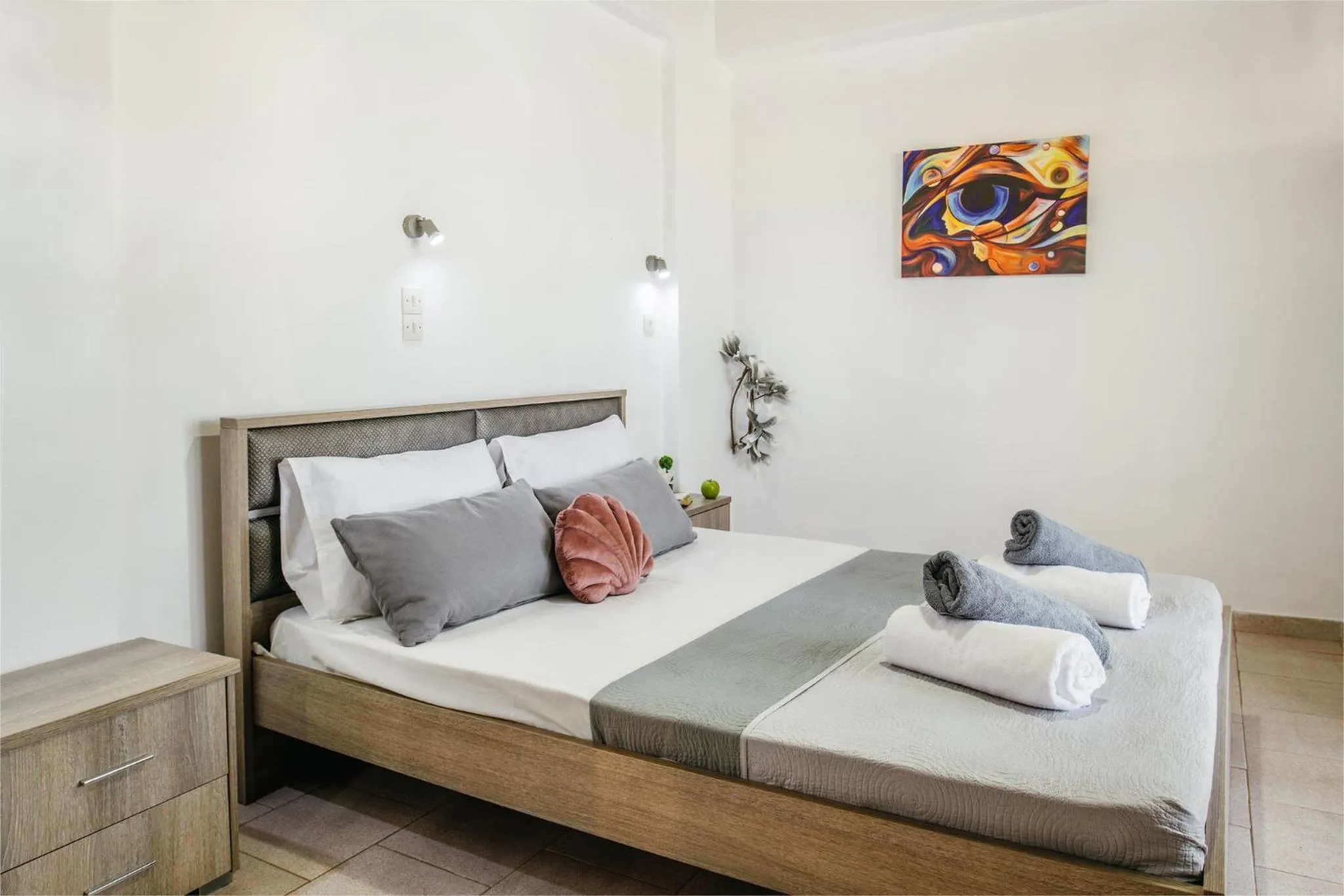 Bedroom, Bed in Villa Corali Apartments Sea Breath & Pool