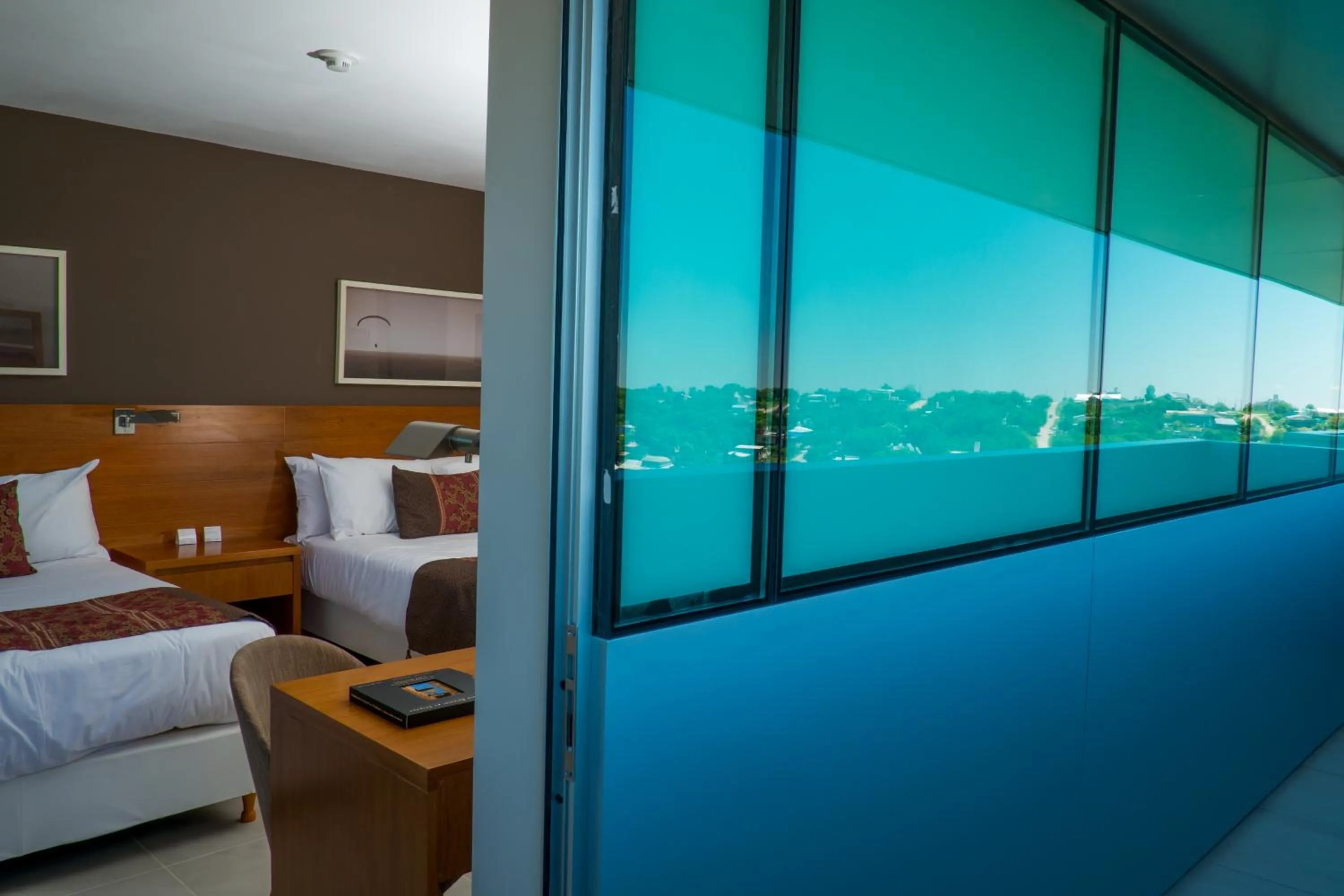 View (from property/room), Bed in Orfeo Suites Hotel Sierras Chicas