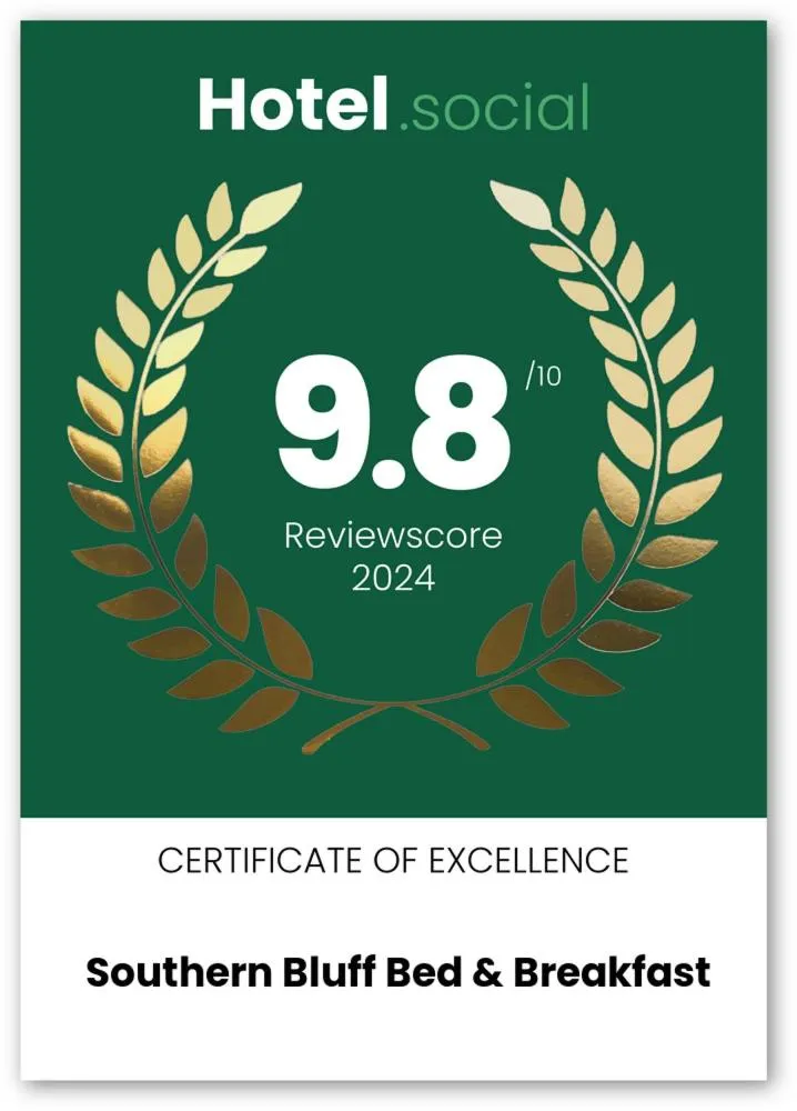 Certificate/Award in Southern Bluff Bed & Breakfast