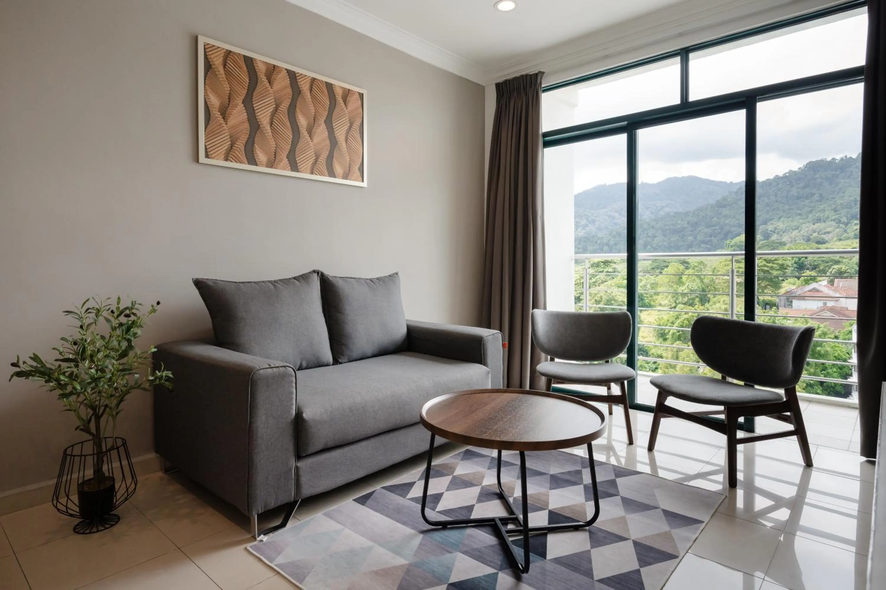 Living room in Golden View Serviced Apartments
