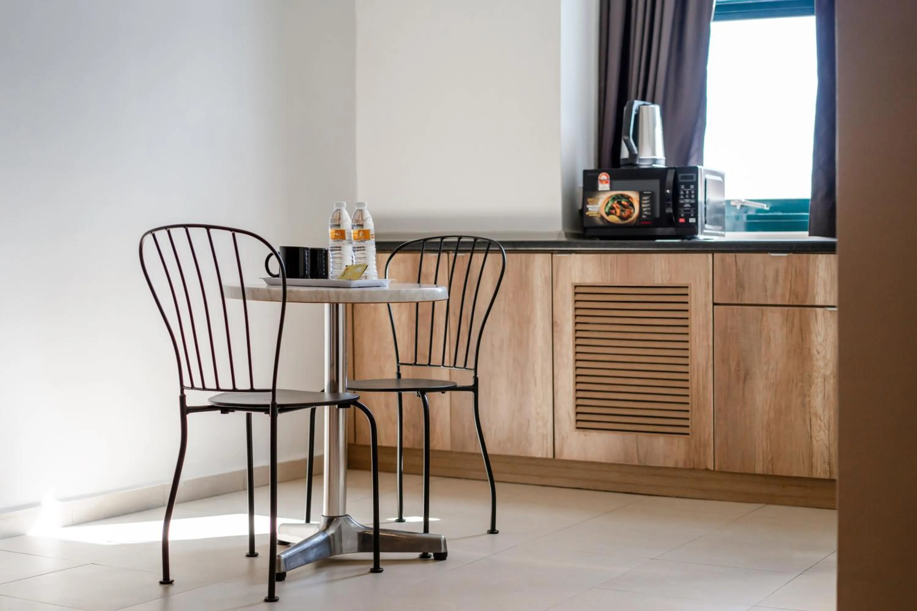 Dining area in Golden View Serviced Apartments