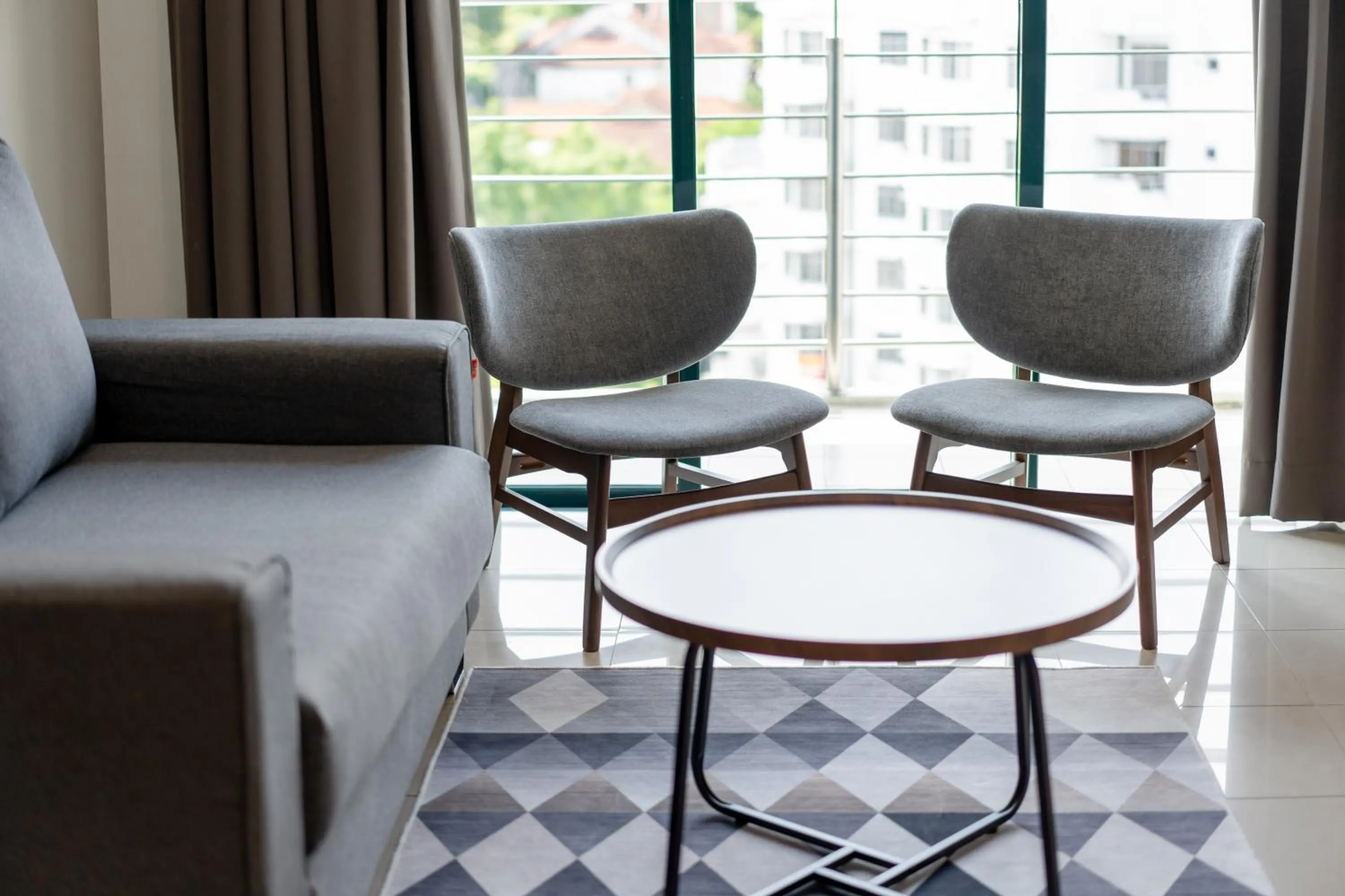 Living room in Golden View Serviced Apartments