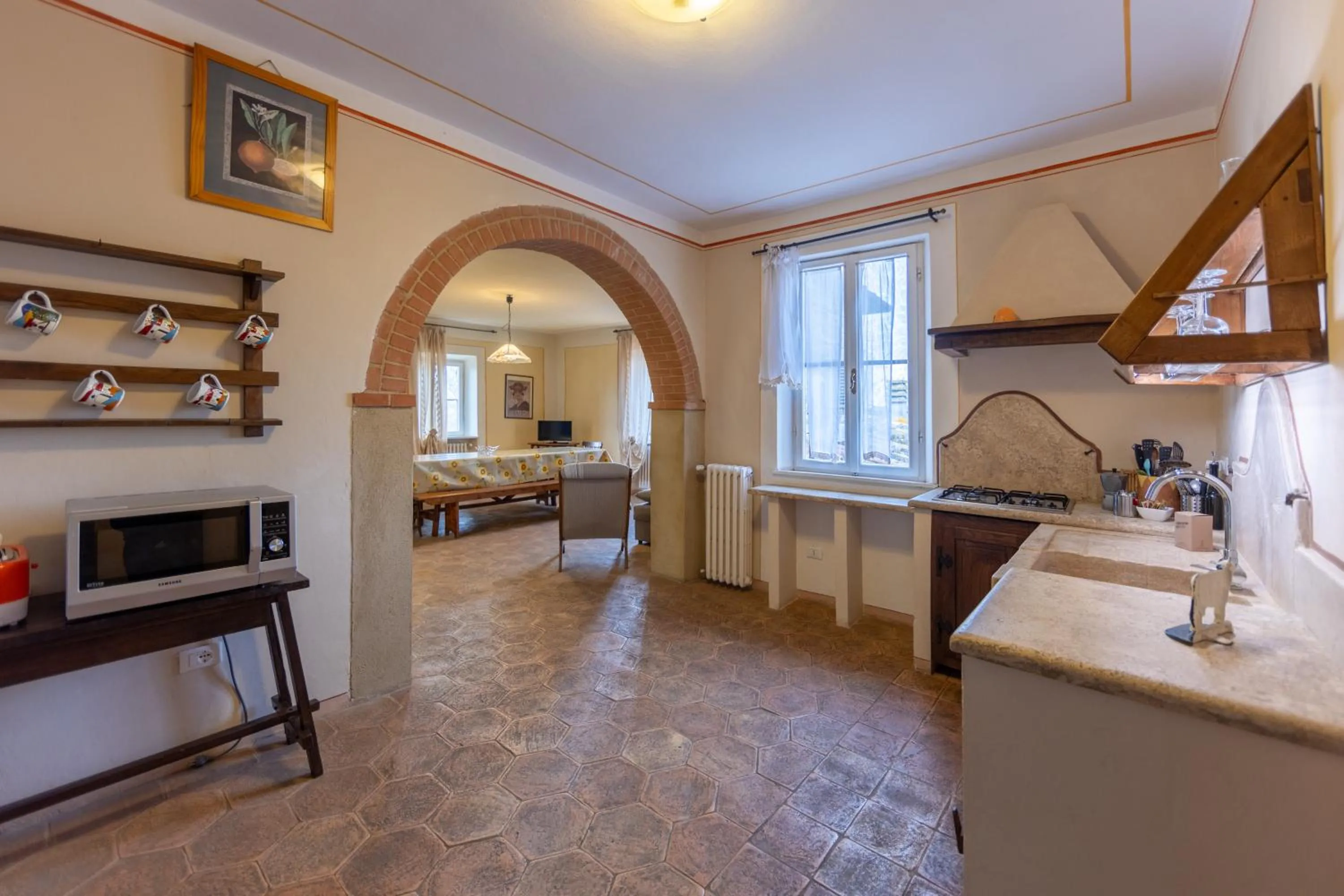 Kitchen or kitchenette in B&B Il Molinello
