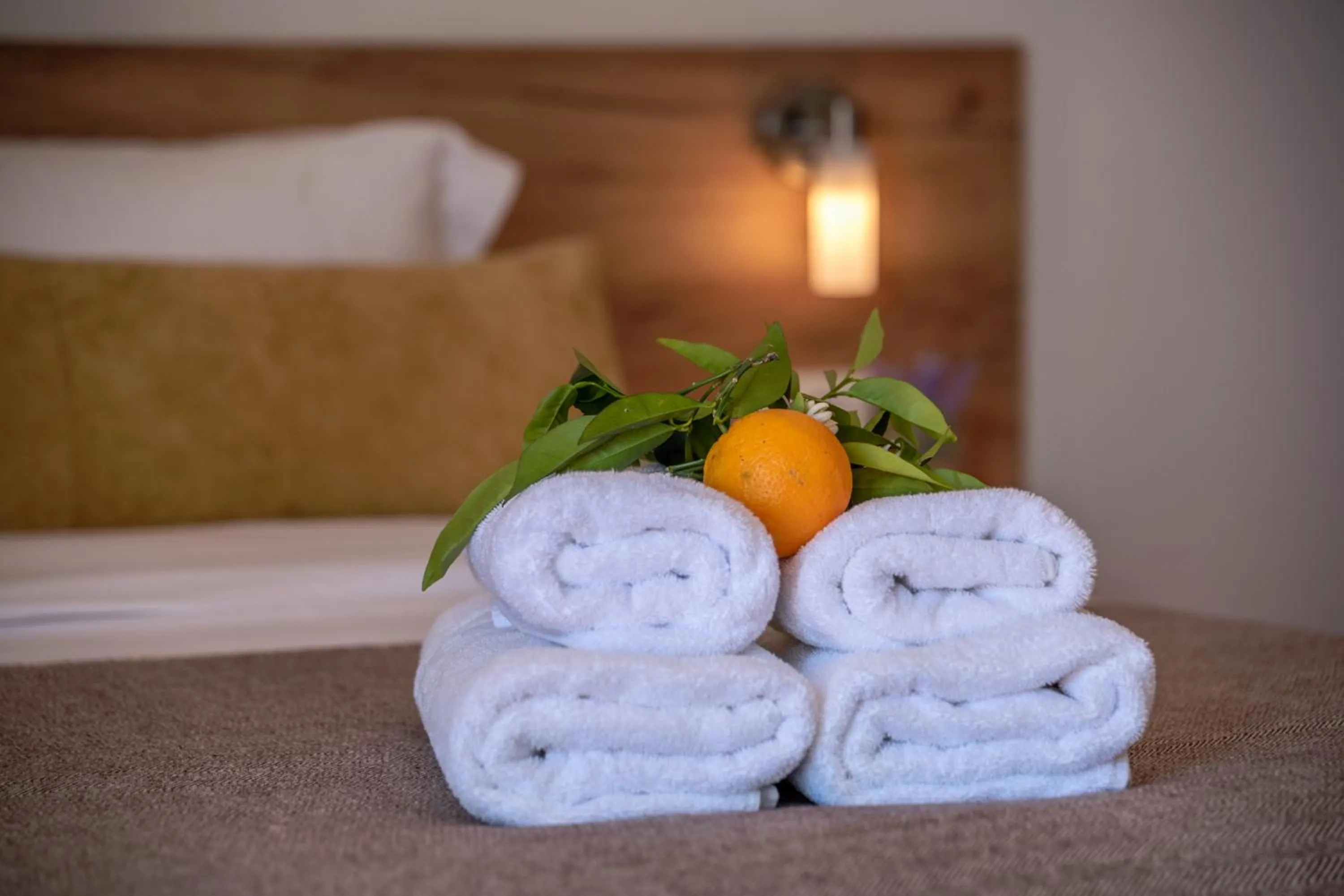 Bed in Kaliviani Traditional Hotel