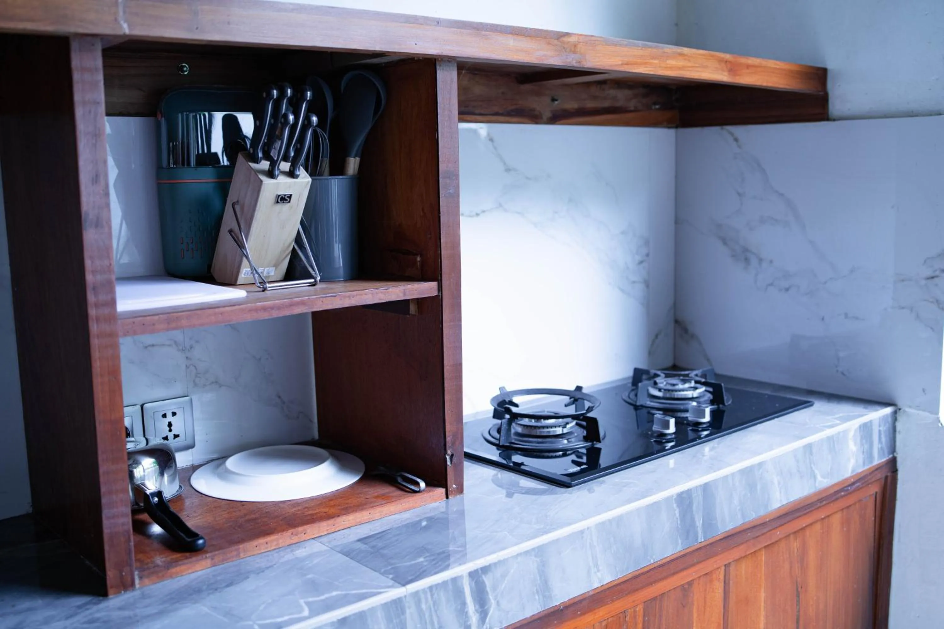 Kitchen or kitchenette in Jungle Haven Resort Central Ubud
