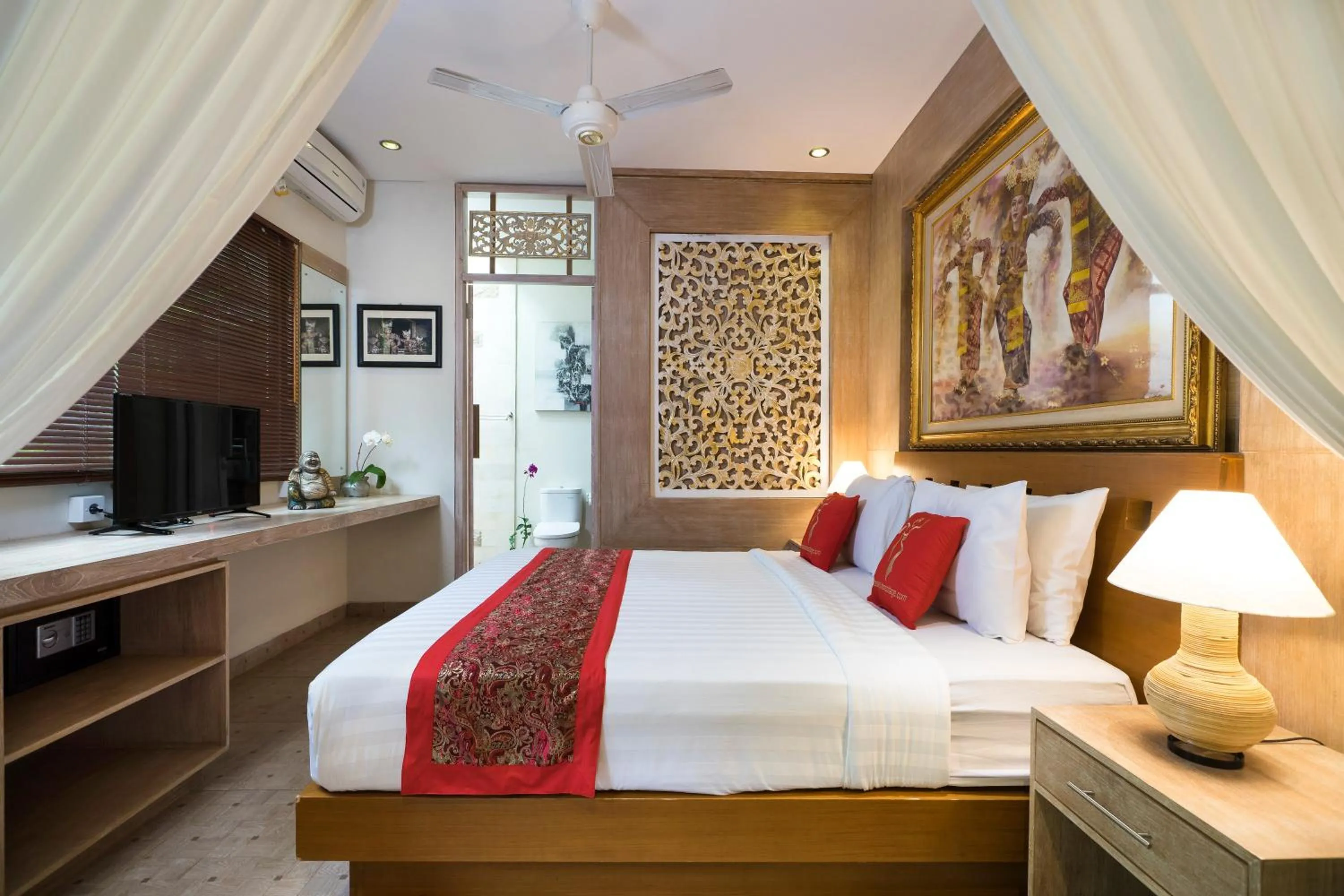 Bedroom, Bed in Jungle Haven Resort Central Ubud