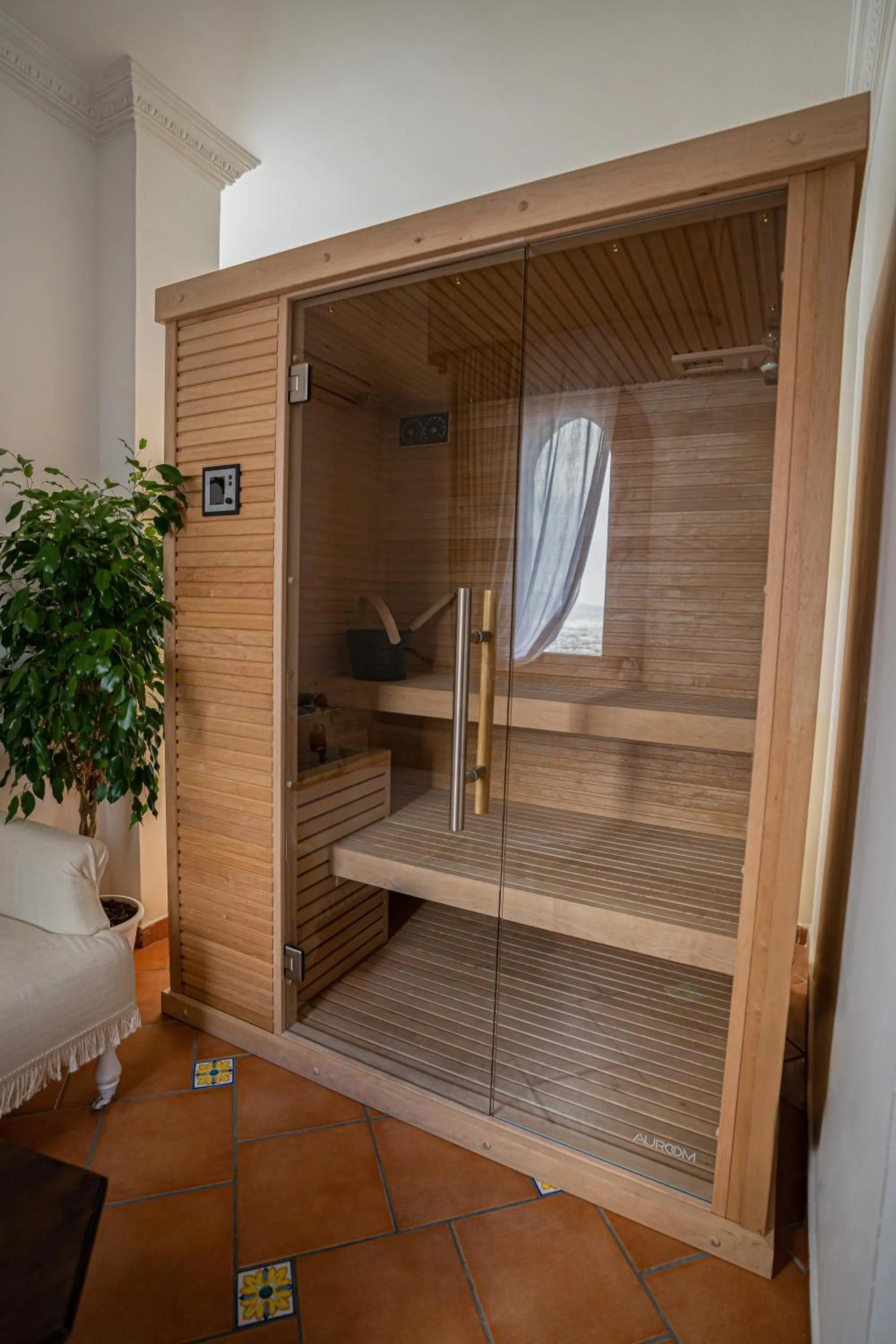 Sauna, Bed in Villa Palmentiello