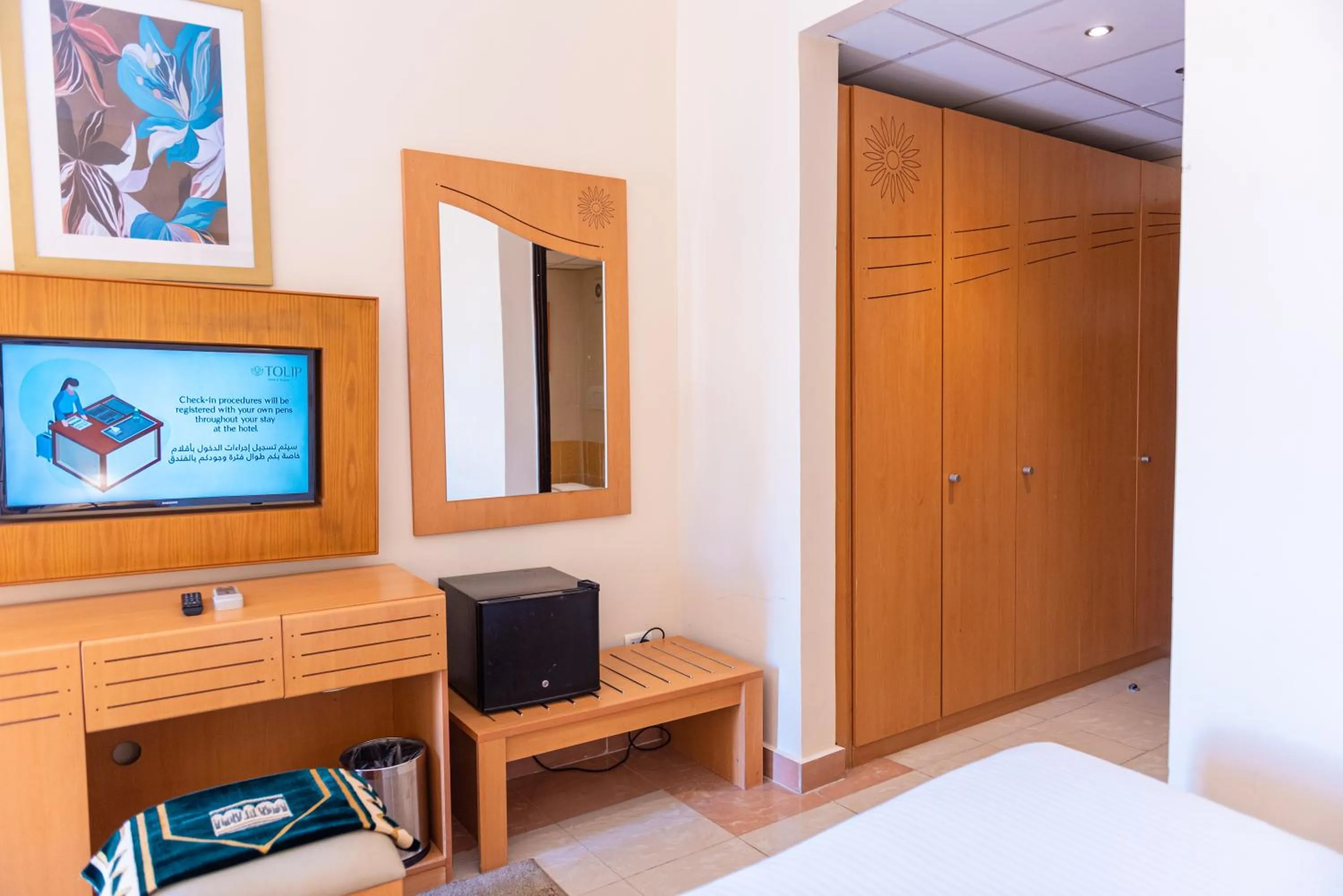 Bed in Tolip Family Club Borg El Arab