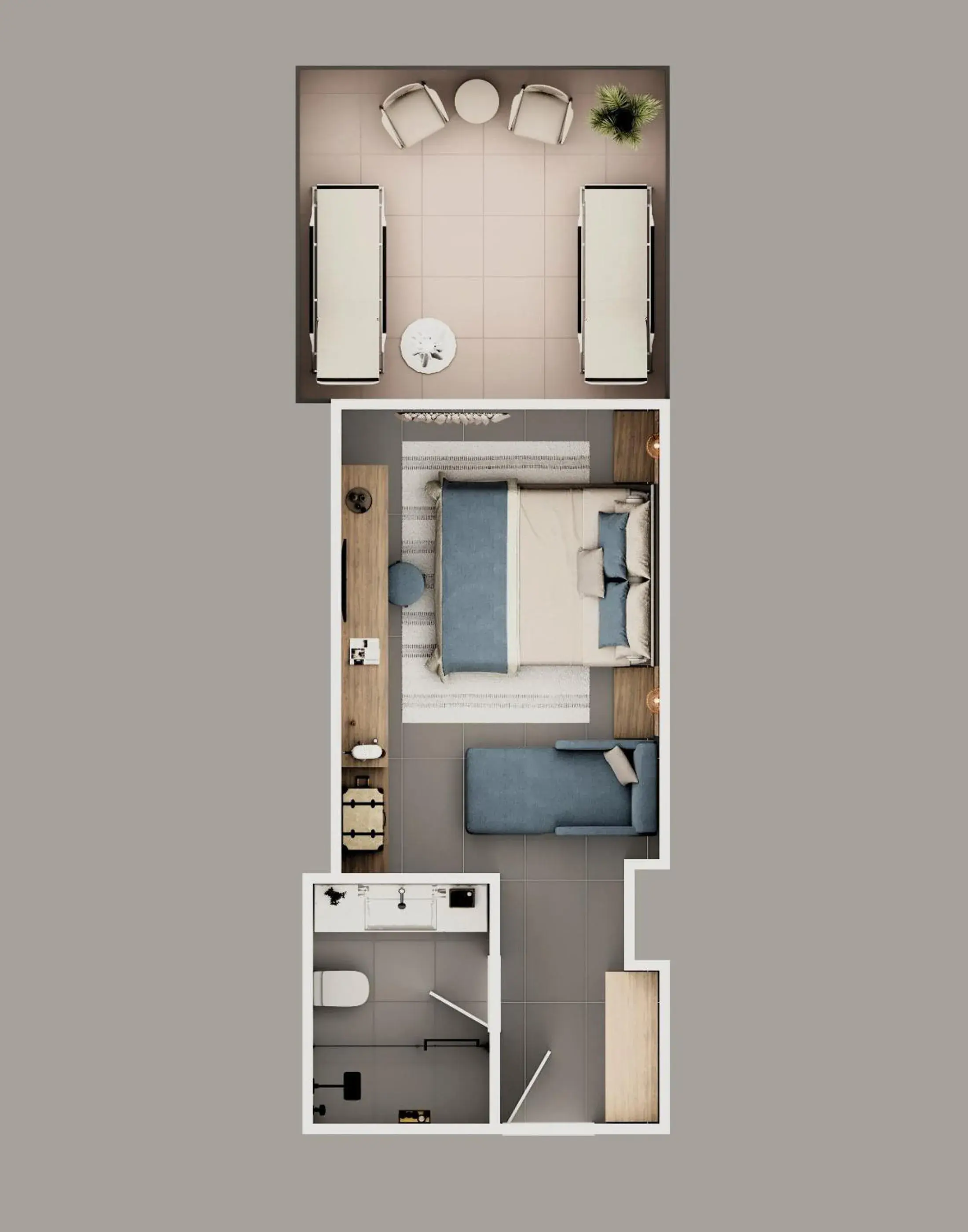 Triple Room with Terrace in Corendon Hydros Club Kemer Triple Room with Terrace in Corendon Hydros Club Kemer