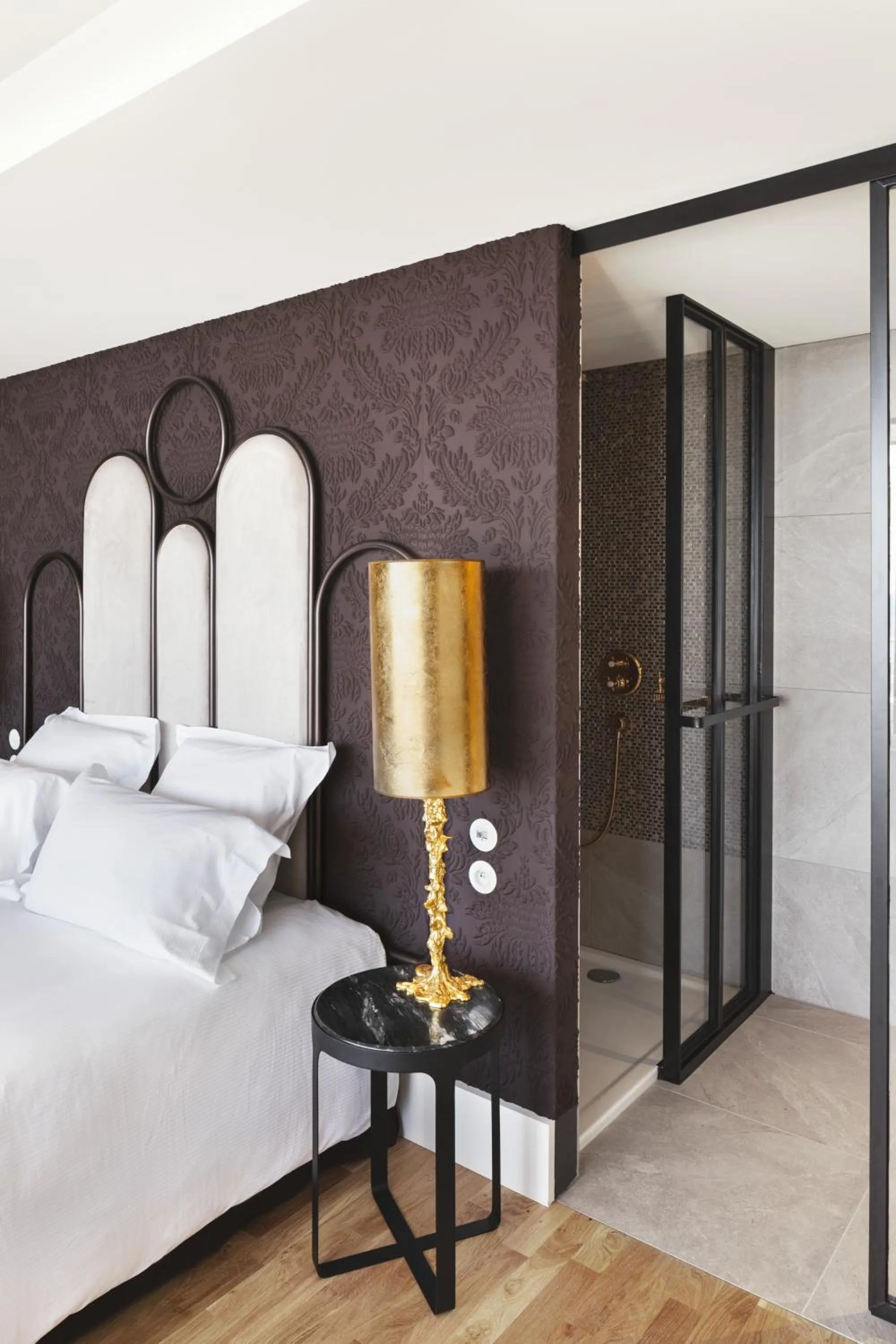 Decorative detail, Bed in Grand Hôtel Perros-Guirec