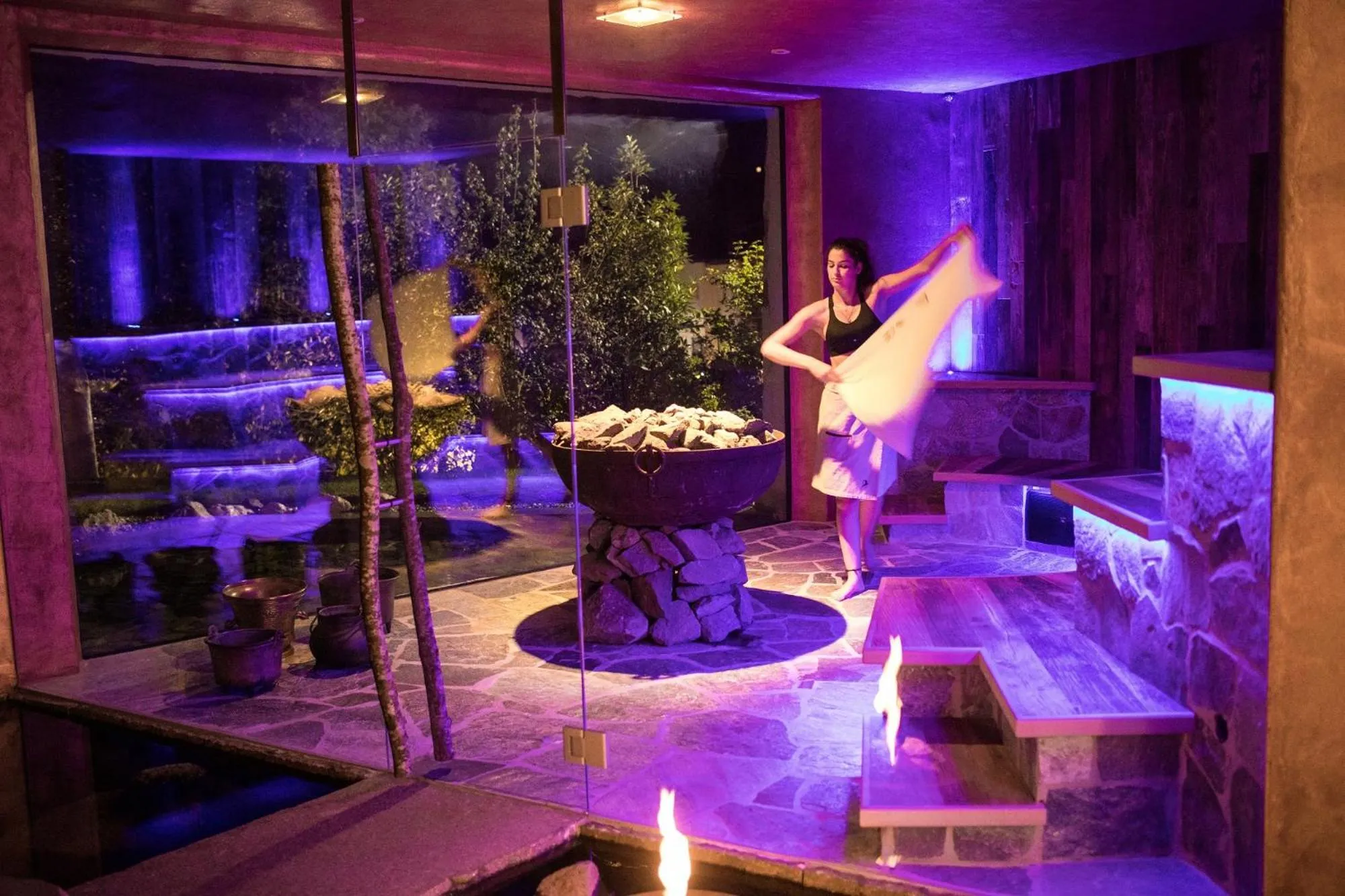 Sauna in Romantik Hotel Turm