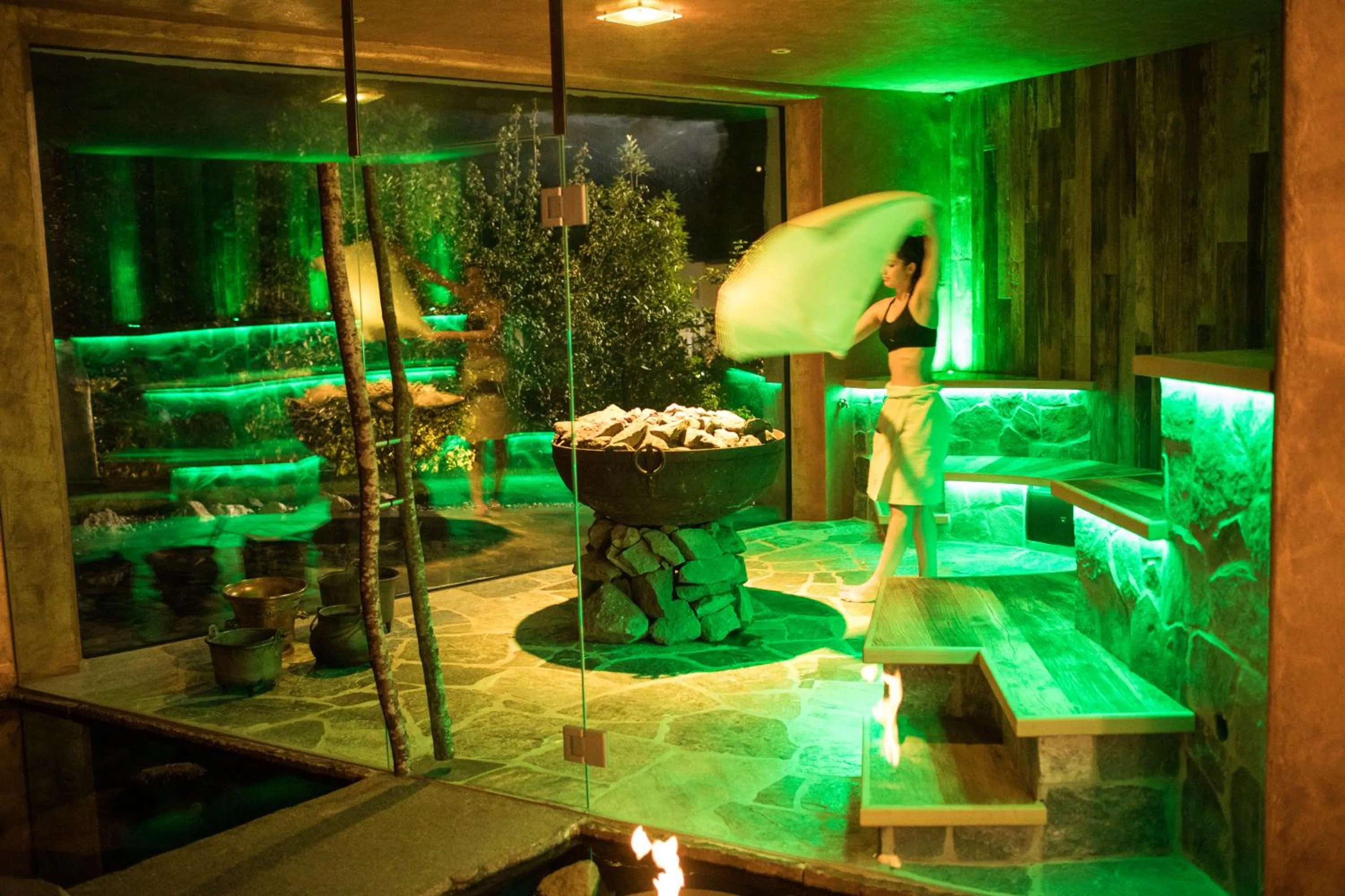 Sauna in Romantik Hotel Turm