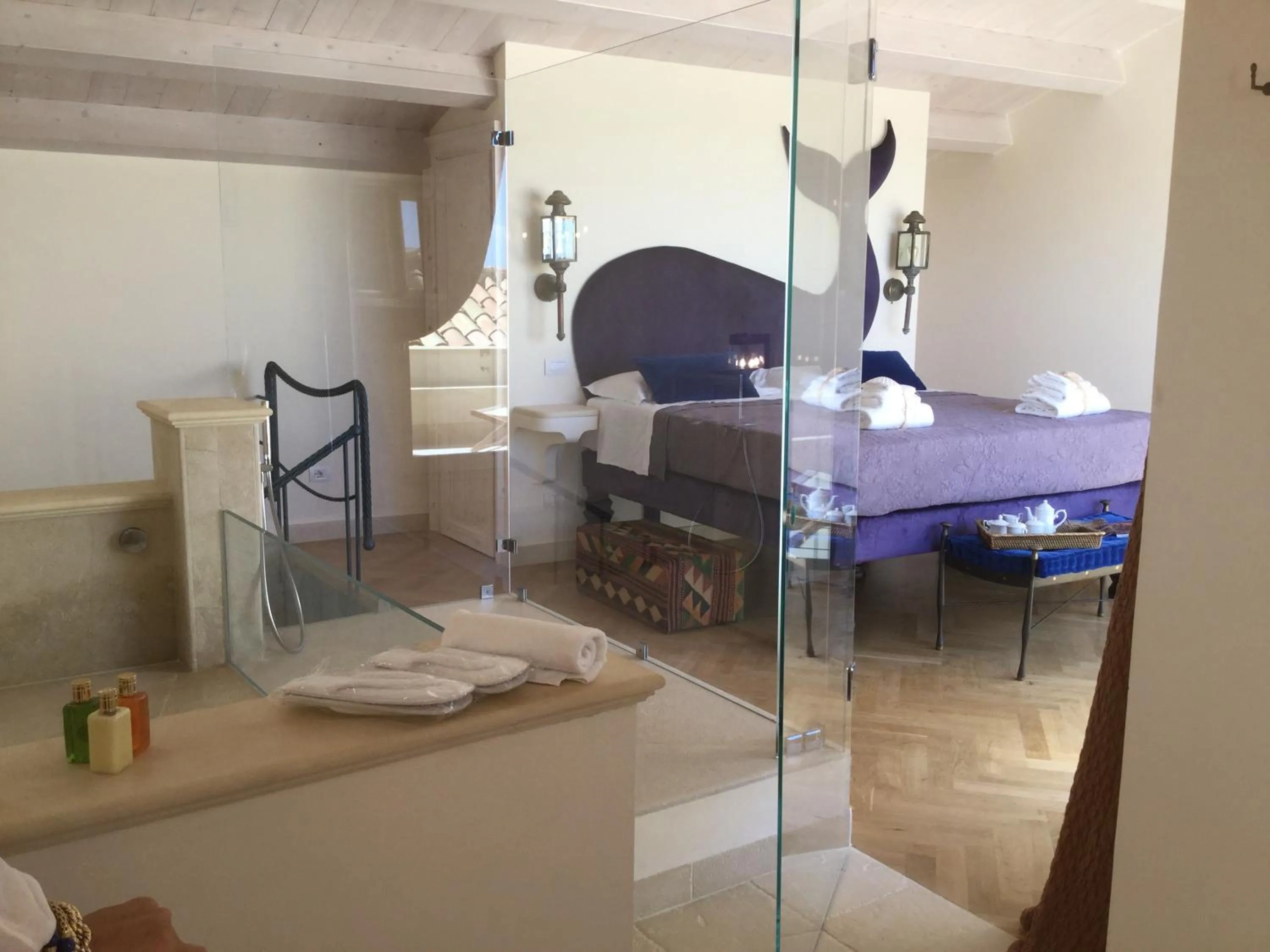 Decorative detail, Bed in Musciara Siracusa Resort