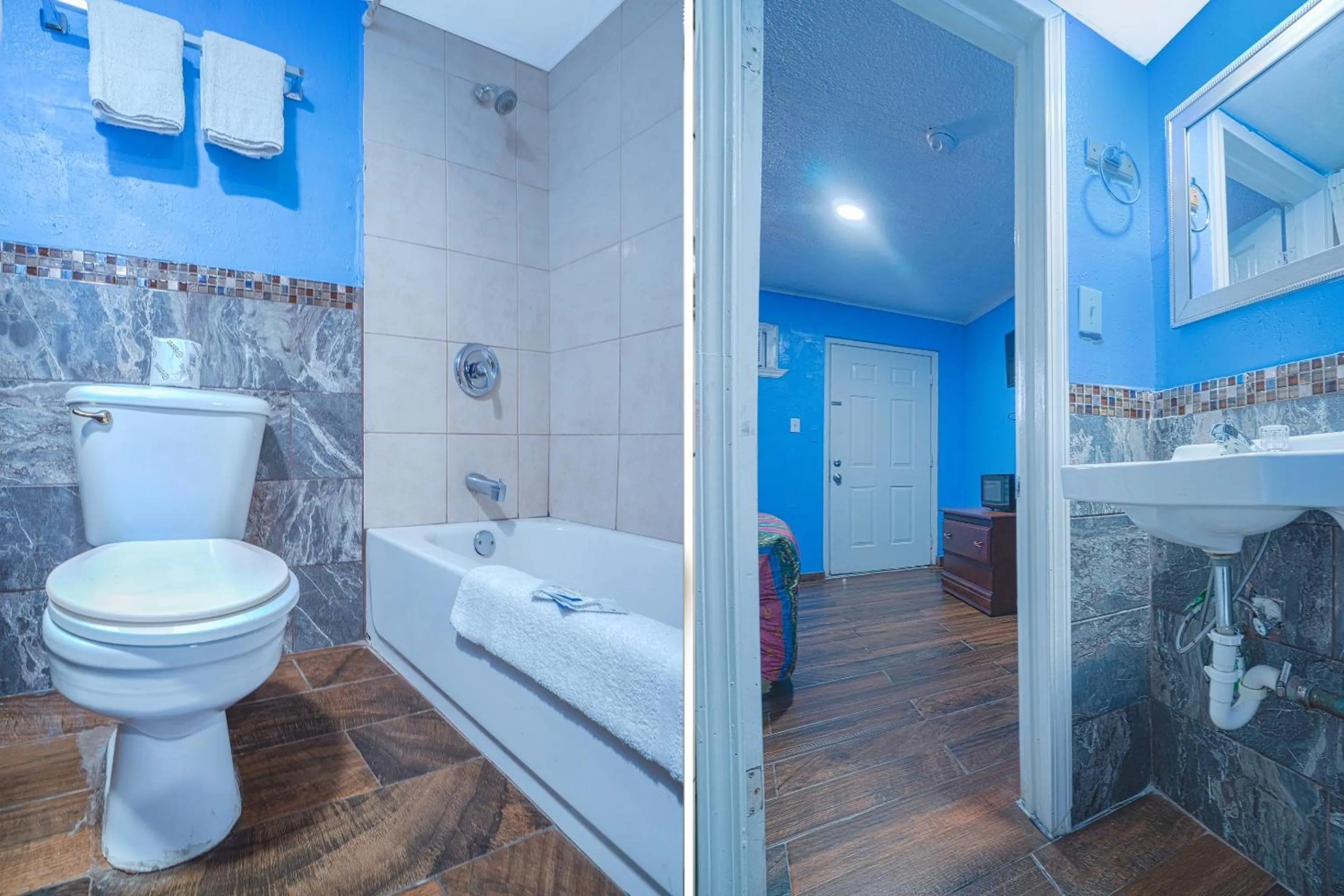 Bathroom in Monterrey Motel Padre Island, Corpus Christi BY OYO