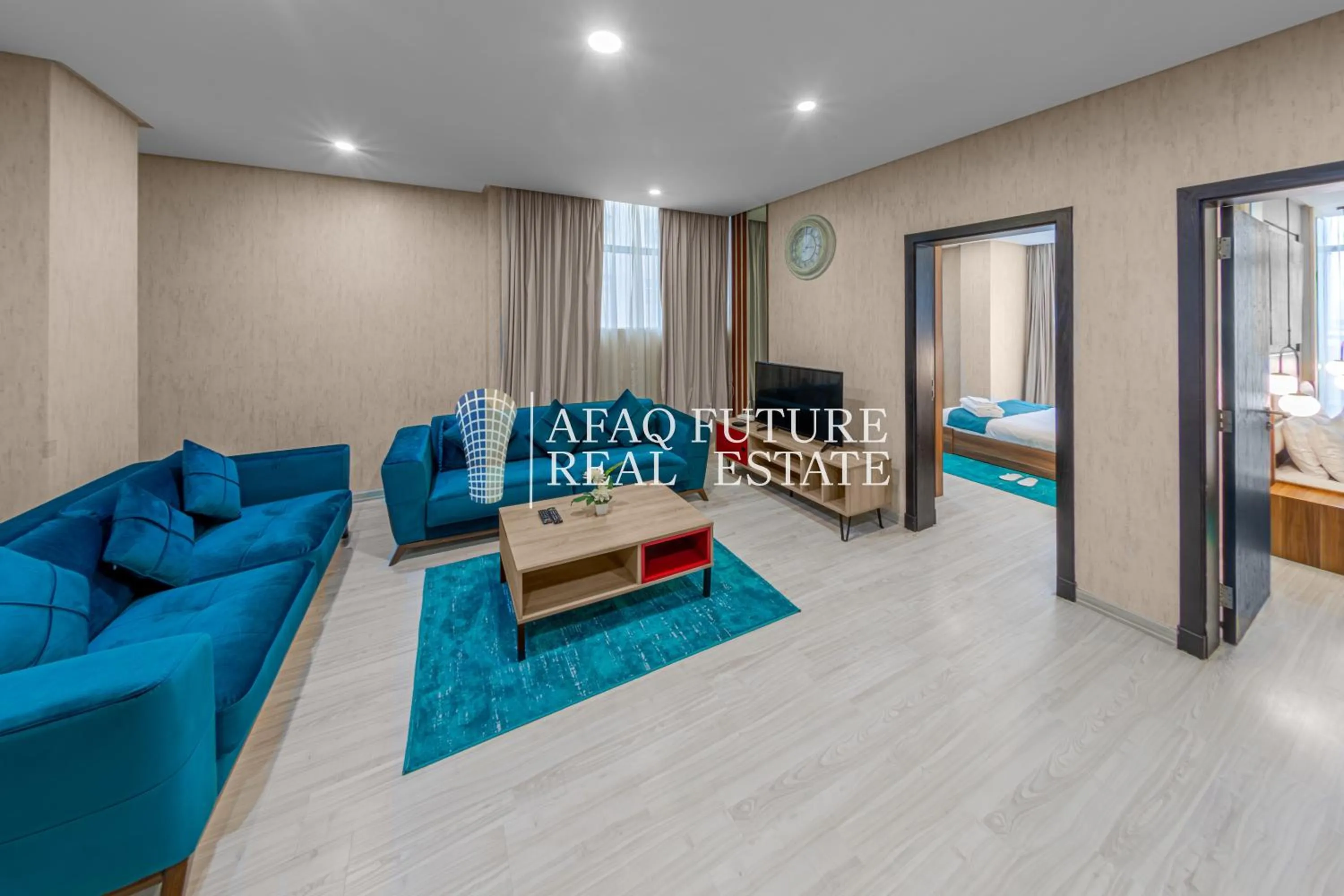 Seating area, Bed in Vita Tower