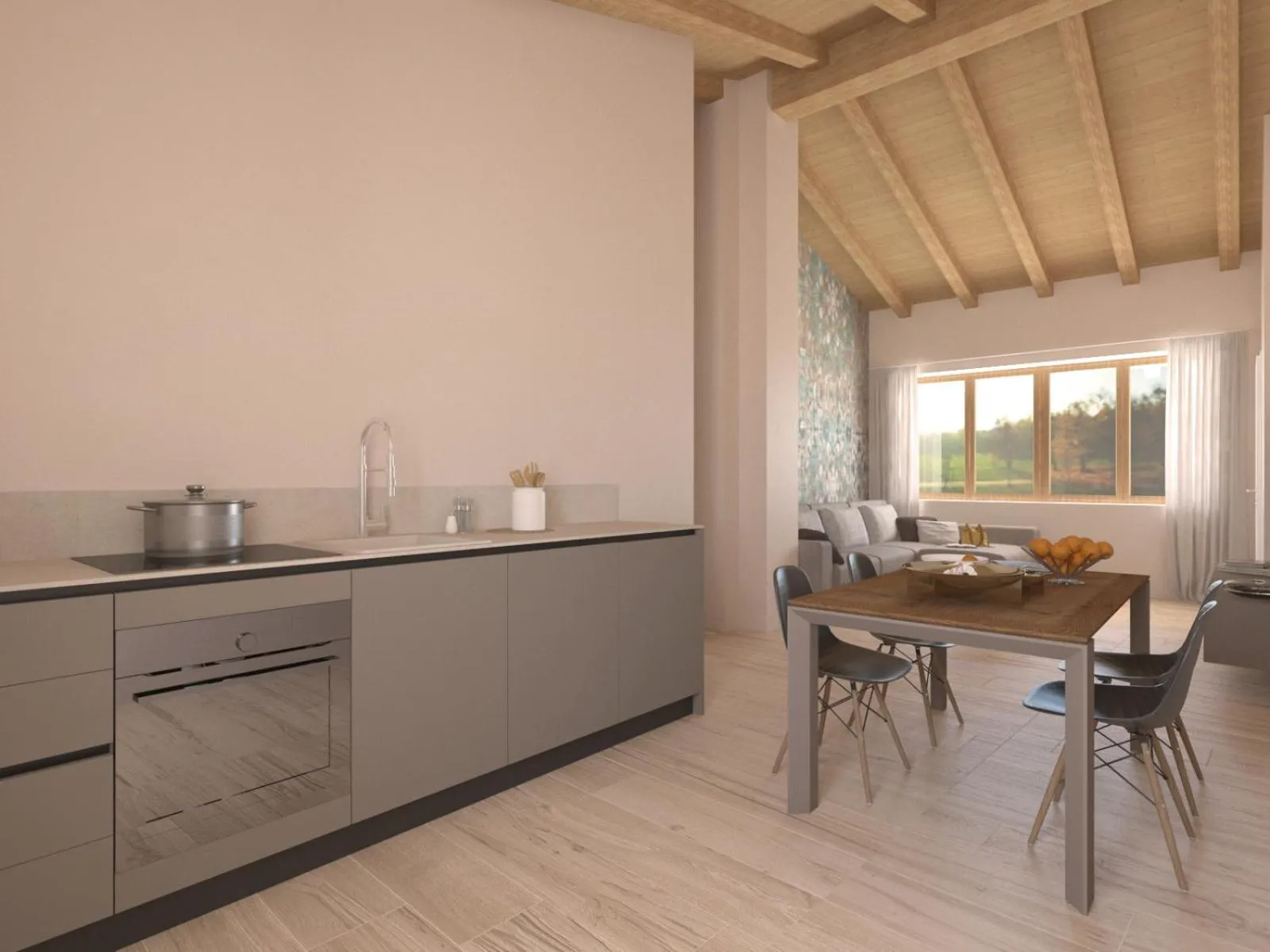 Kitchen or kitchenette in Villa Luisa Resort & Luxury Apartments