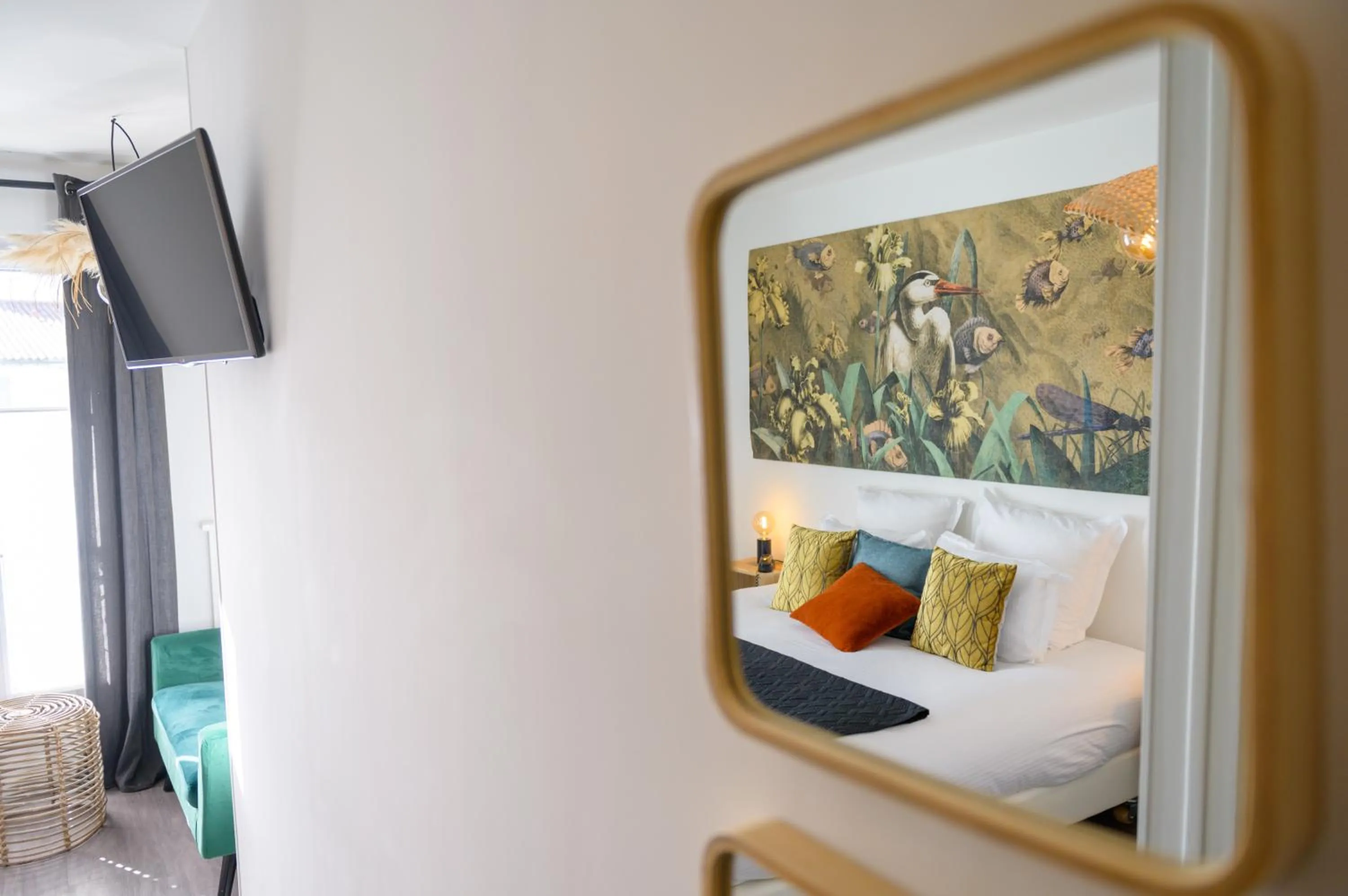 Bedroom, Bed in Hôtel La Jetée