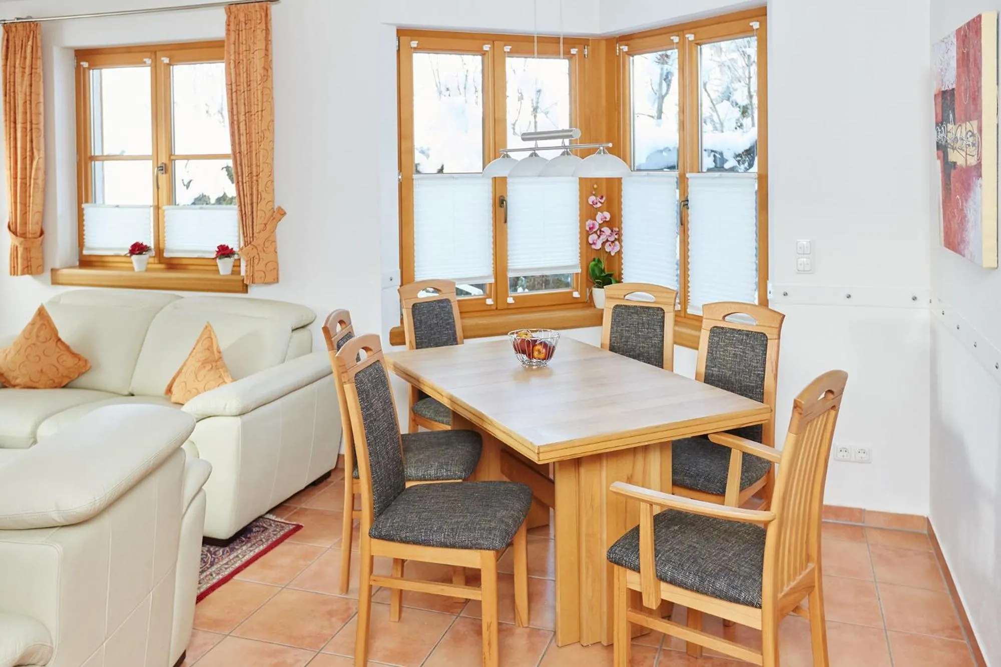 Dining area in Ferienhaus Angermeier