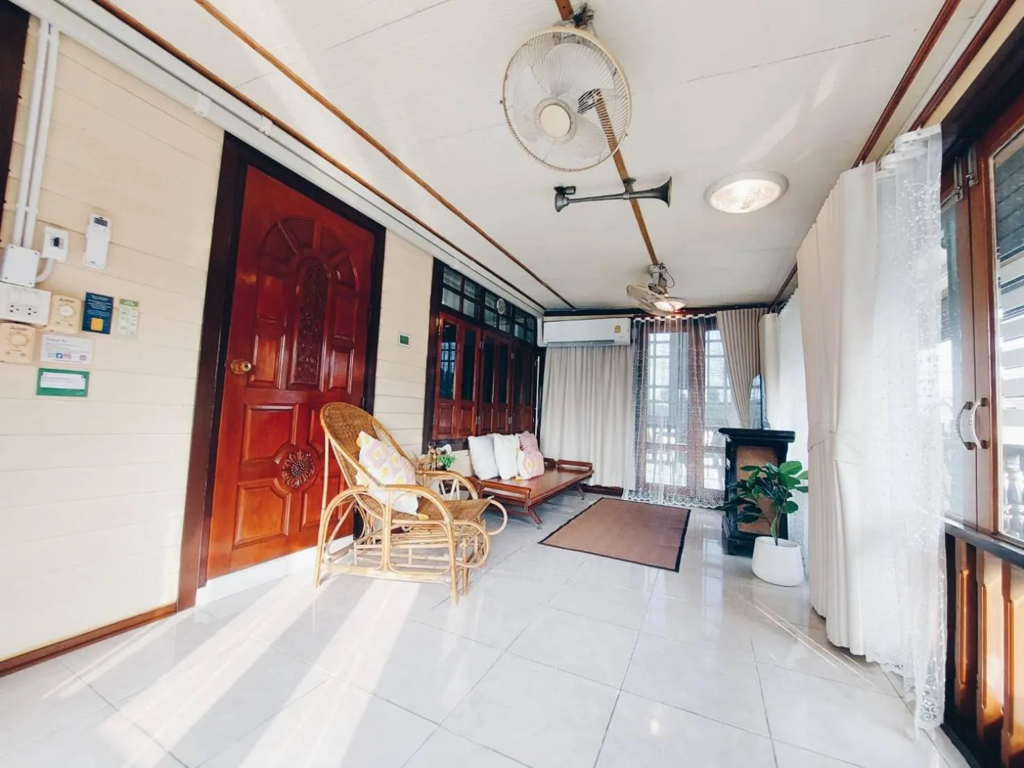 Living room in Green Riverside Homestay