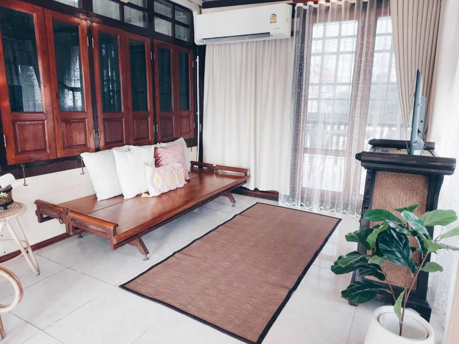 Living room in Green Riverside Homestay