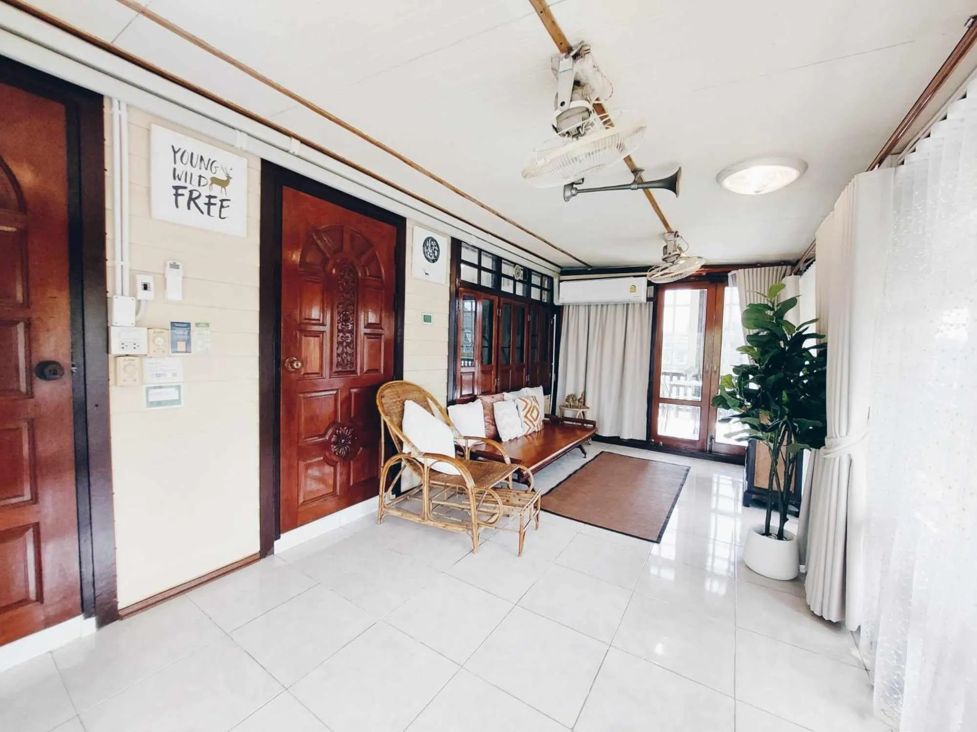 Living room in Green Riverside Homestay