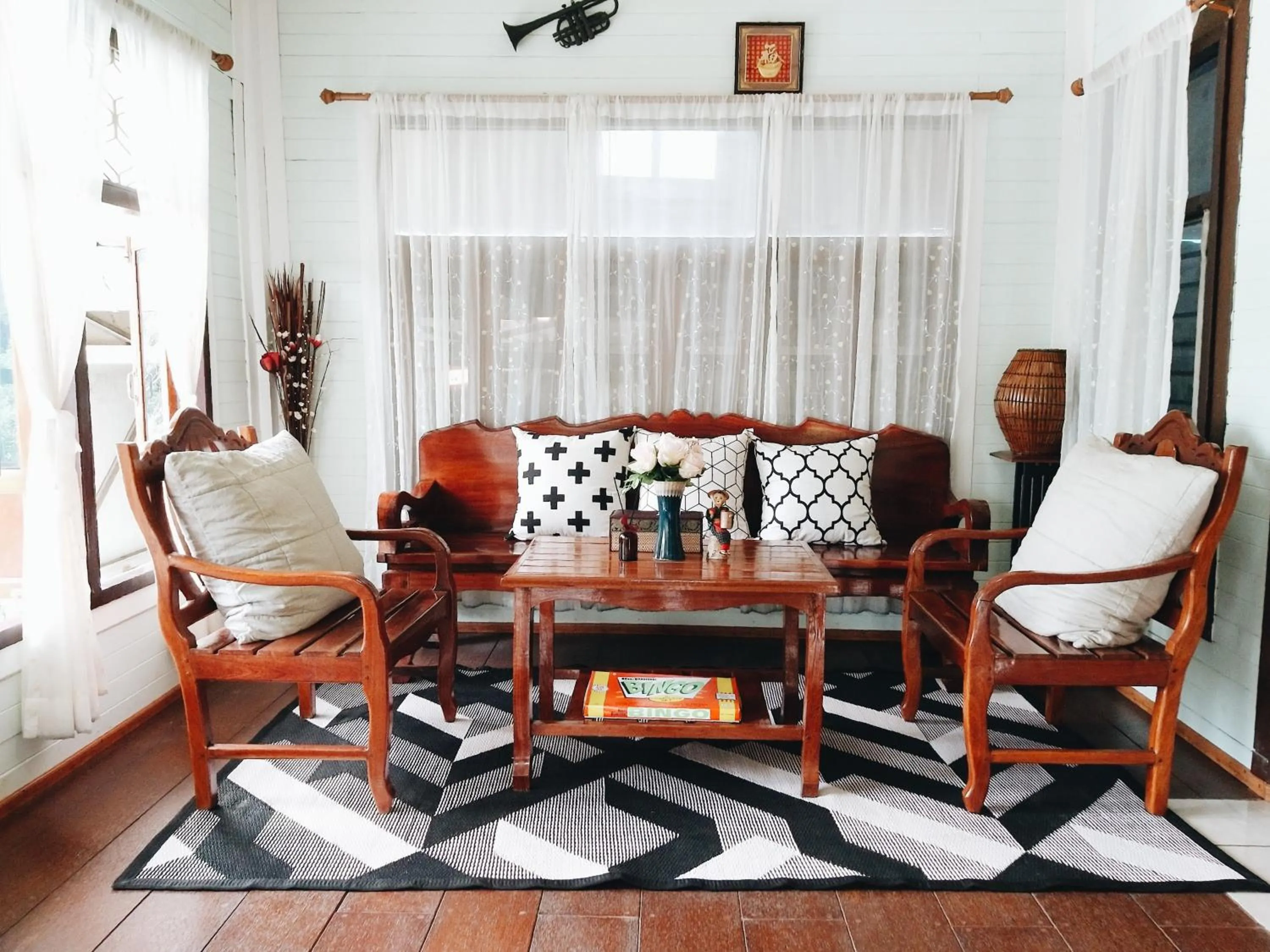 Living room in Green Riverside Homestay